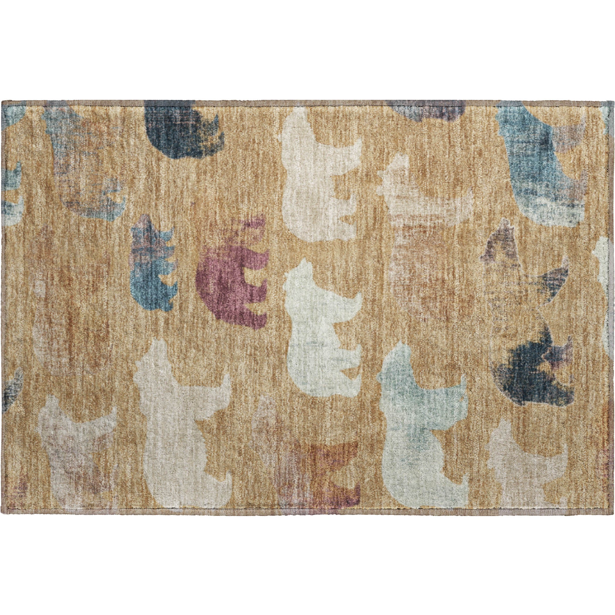 Porto Machine Washable Transitional Gold Rug 1'8" x 2'6" #shape_Rectangle