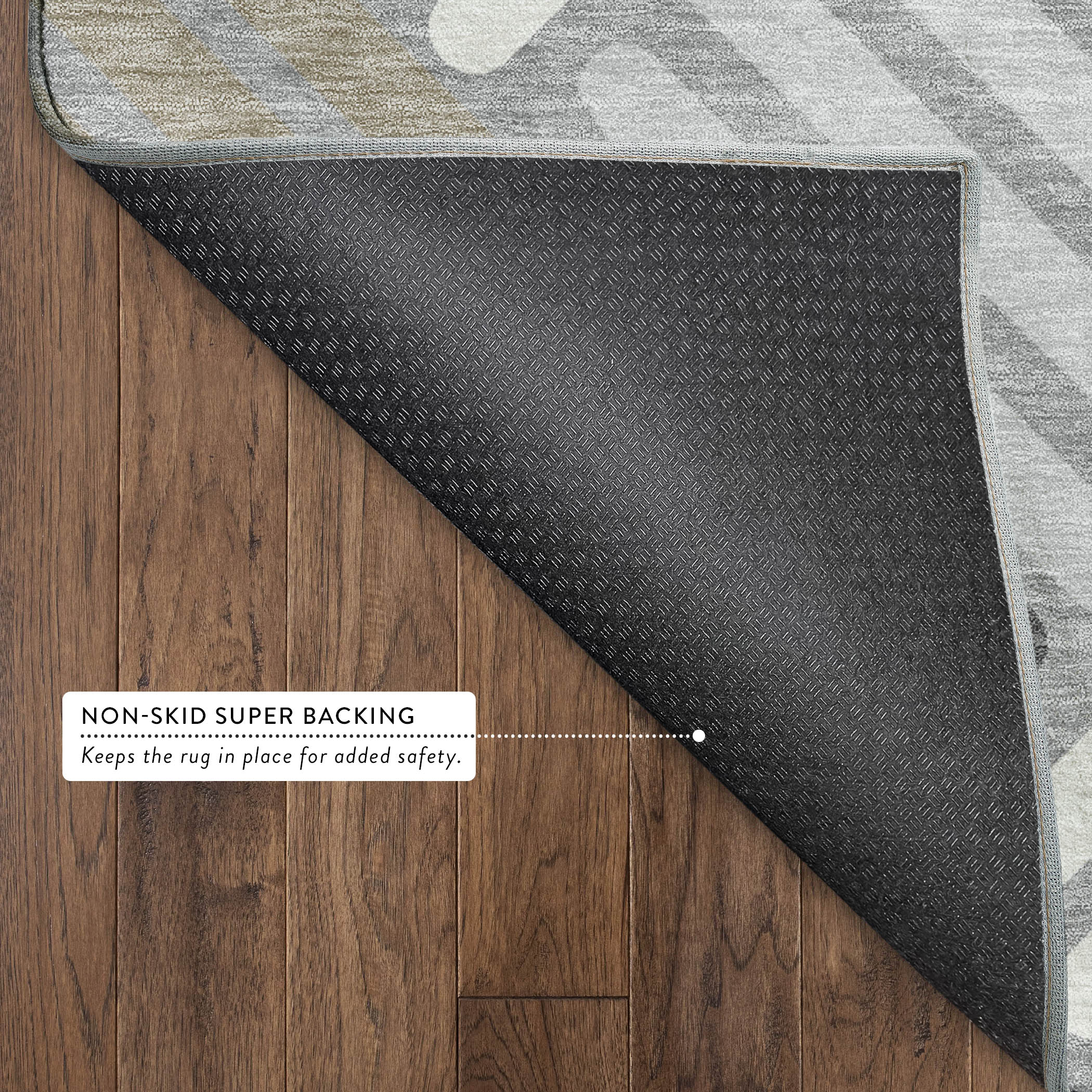 Tbilisi Machine Washable Transitional Gray Rug 1'8" x 2'6" #shape_Rectangle