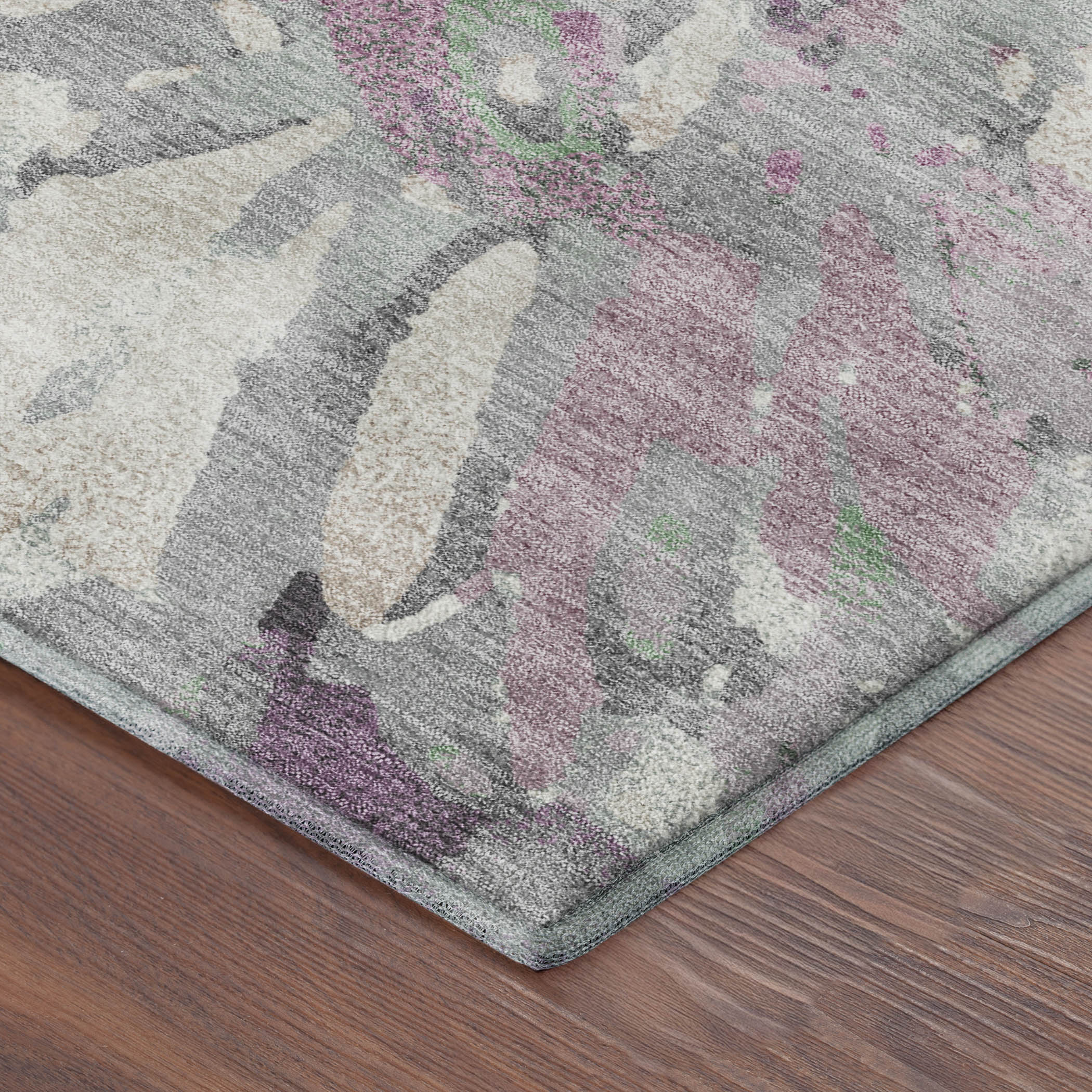 Lima Machine Washable Transitional Blush Pink Rug 1'8" x 2'6" #shape_Rectangle