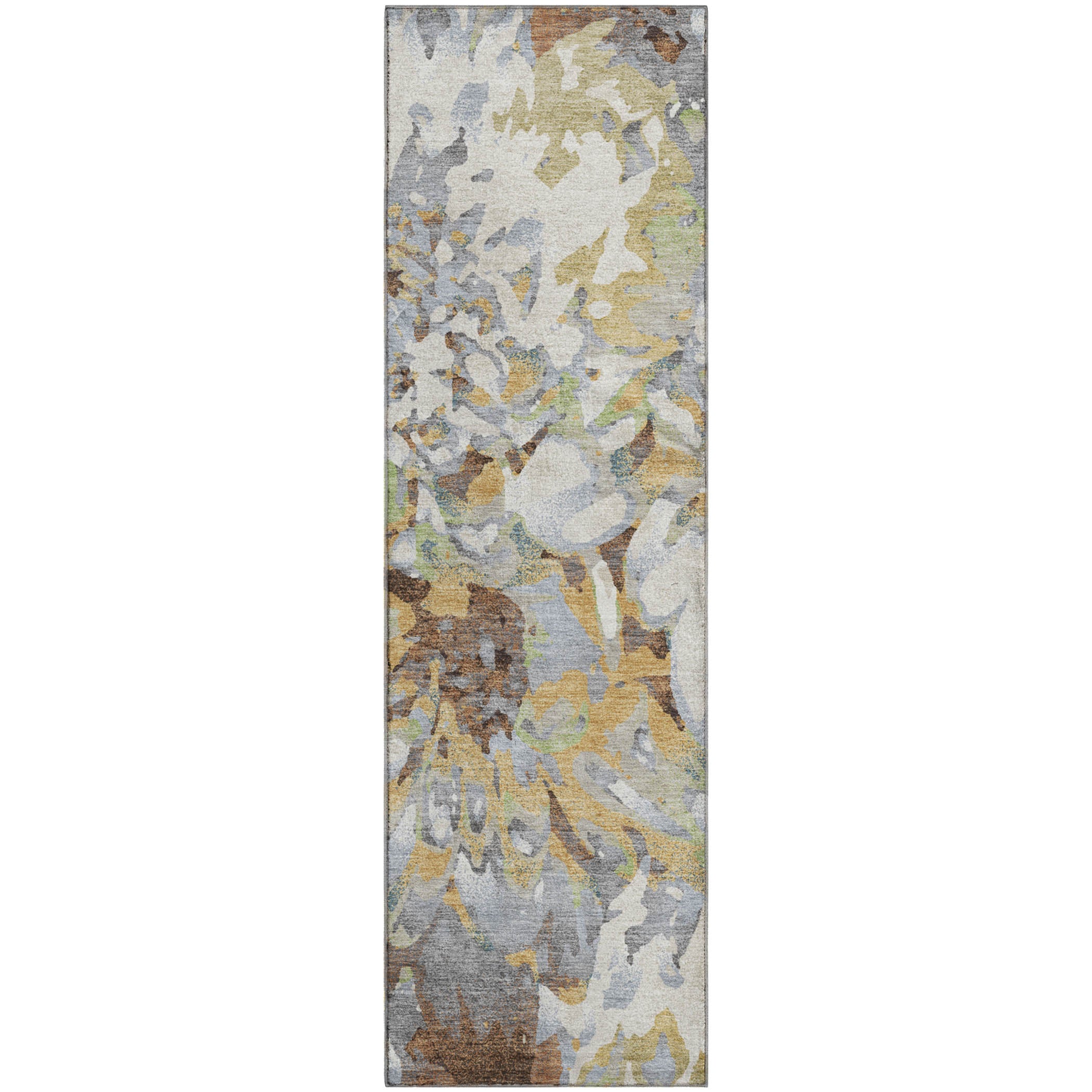 Lima Machine Washable Transitional Wheat Gold Rug 2'3" x 7'6" #shape_Runner