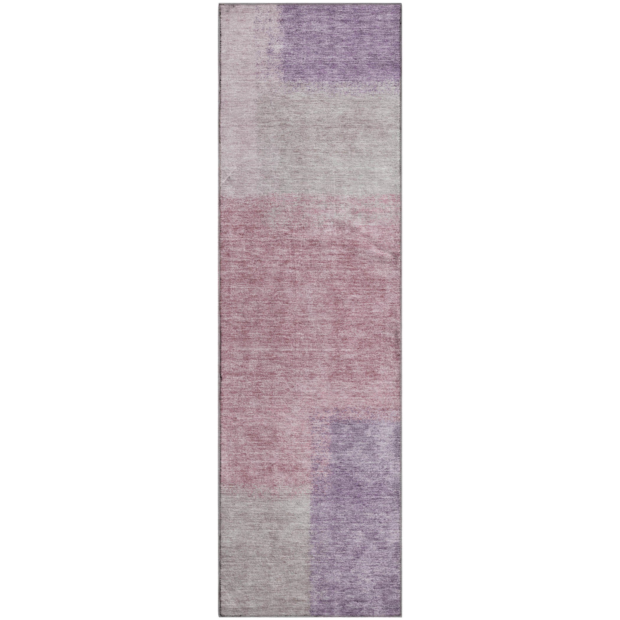 Prague Machine Washable Contemporary Blush Pink Rug 2'3" x 7'6" #shape_Runner
