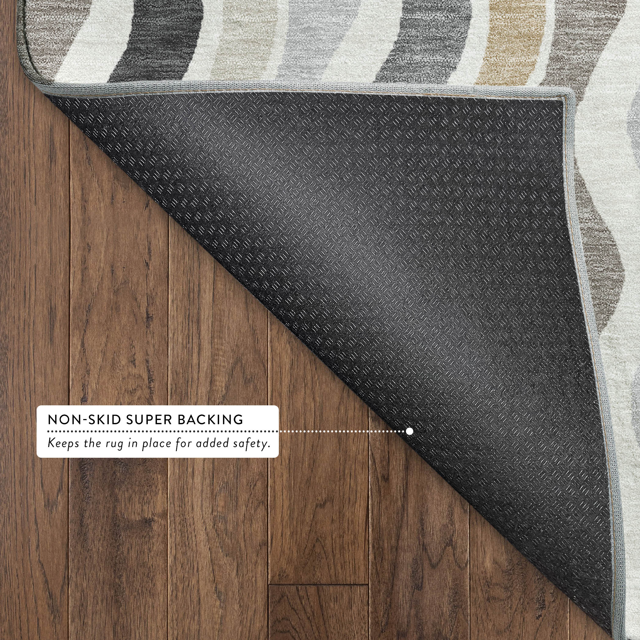 Florence Machine Washable Transitional Charcoal Gray Rug 1'8" x 2'6" #shape_Rectangle