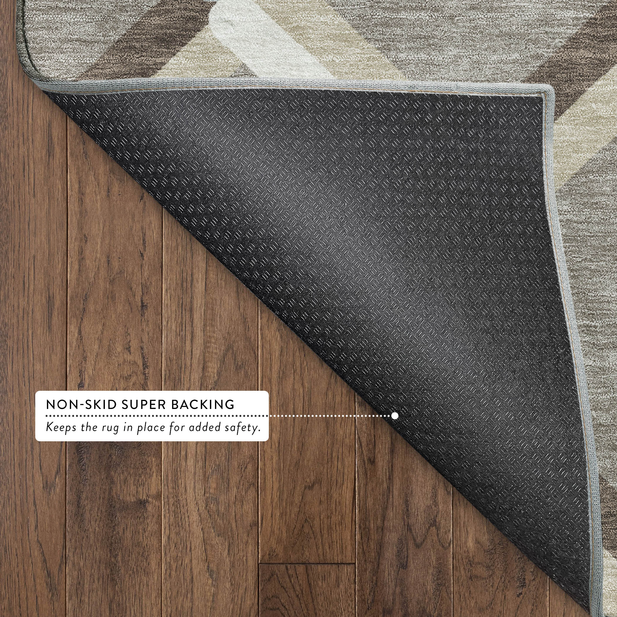 Ghent Machine Washable Transitional Brown Rug 1'8" x 2'6" #shape_Rectangle