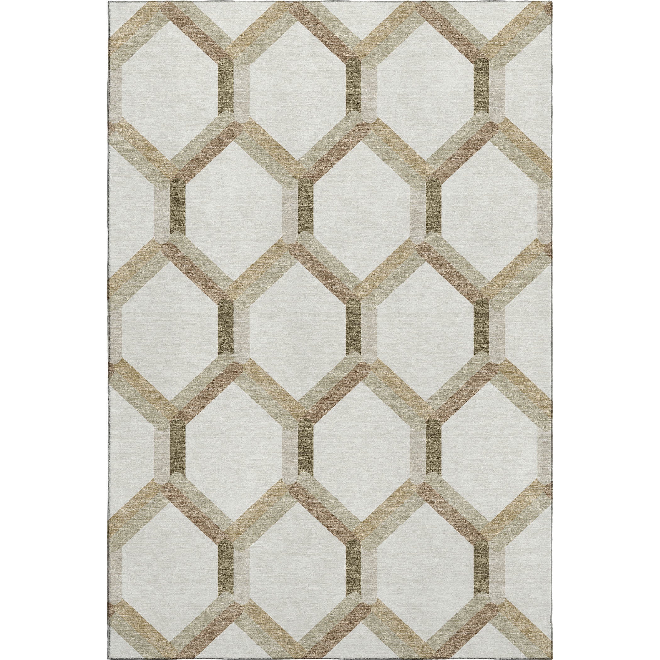 Ghent Machine Washable Transitional Ivory Rug 3' x 5' #shape_Rectangle