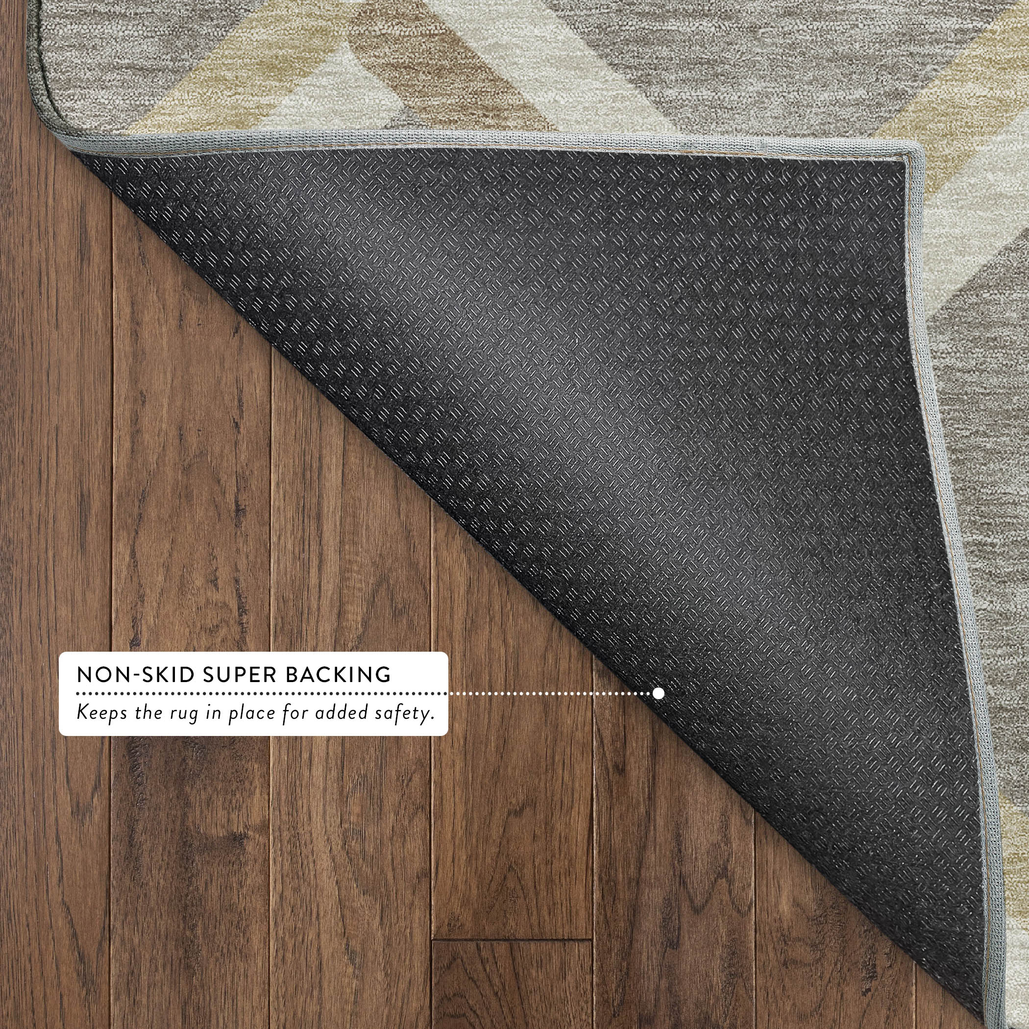 Ghent Machine Washable Transitional Taupe Brown Rug 1'8" x 2'6" #shape_Rectangle