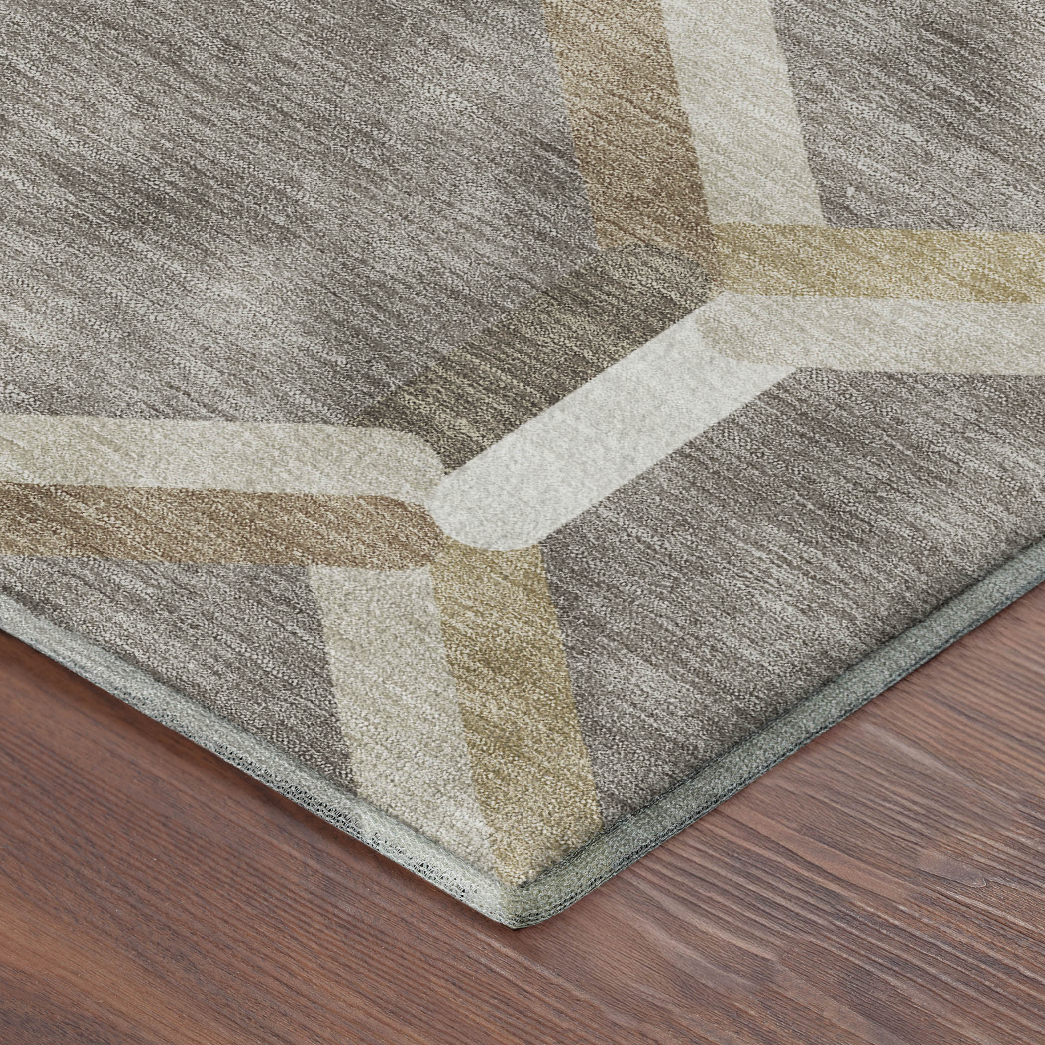 Ghent Machine Washable Transitional Taupe Brown Rug 1'8" x 2'6" #shape_Rectangle