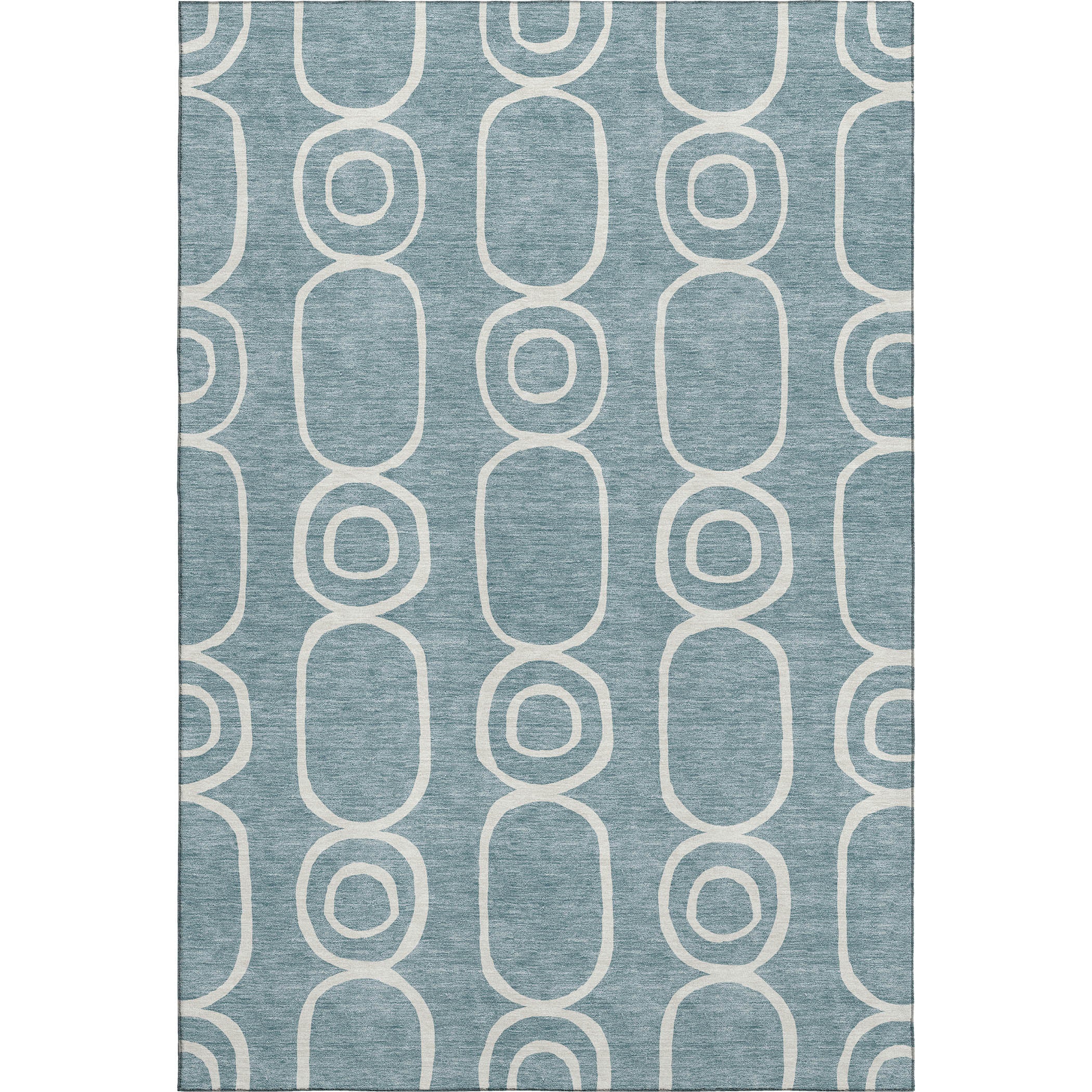 Mdina Machine Washable Transitional Aqua Teal Rug 3' x 5' #shape_Rectangle