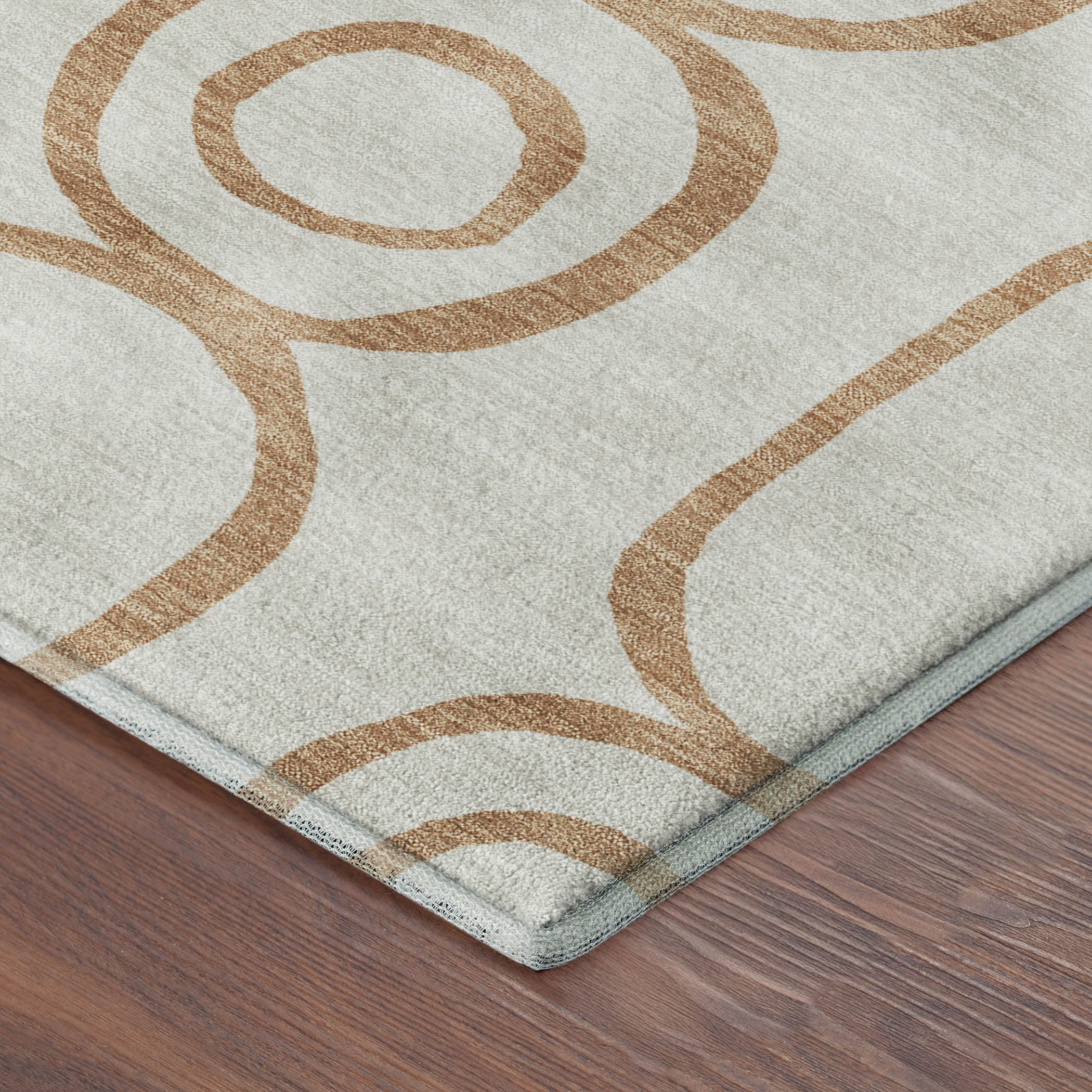 Mdina Machine Washable Transitional Copper Orange Rug 1'8" x 2'6" #shape_Rectangle