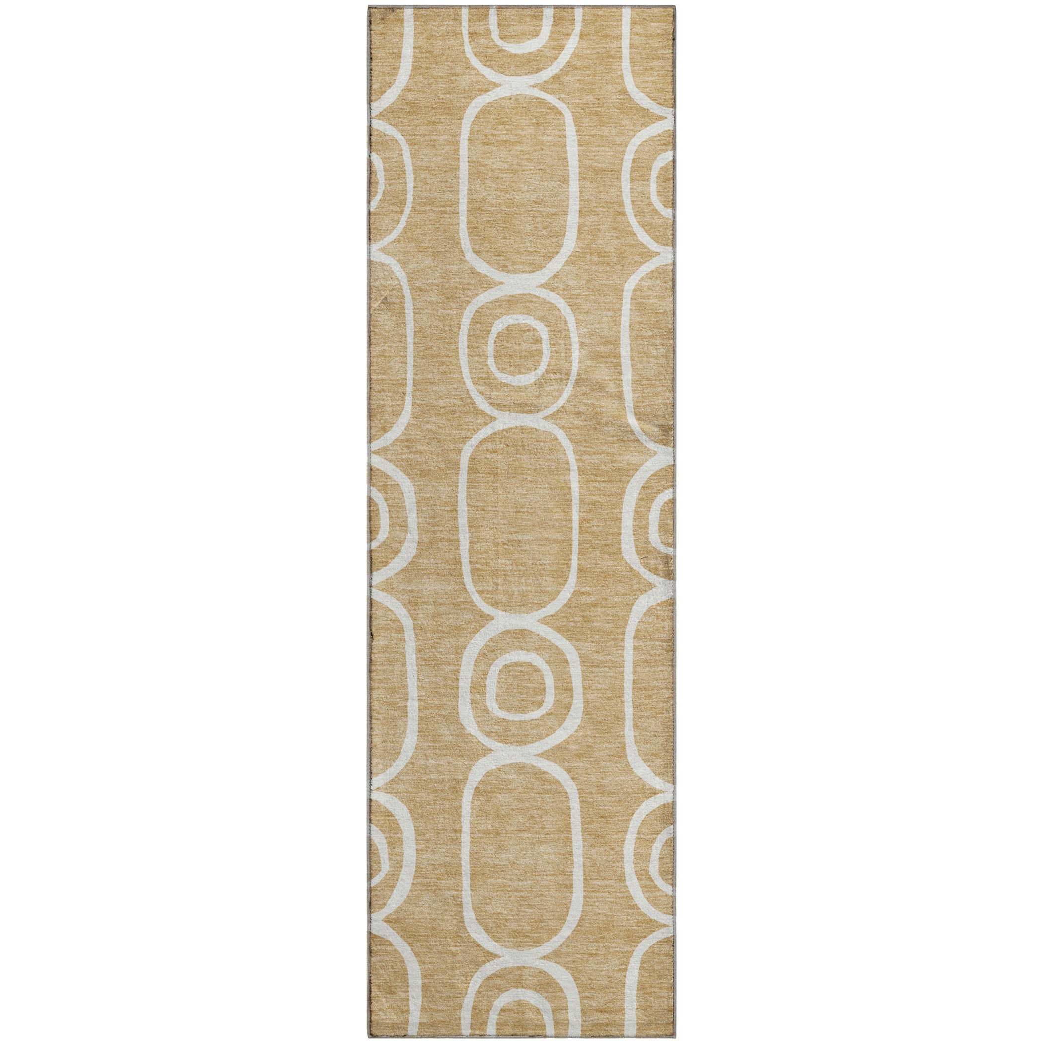 Mdina Machine Washable Transitional Gold Rug 2'3" x 7'6" #shape_Runner