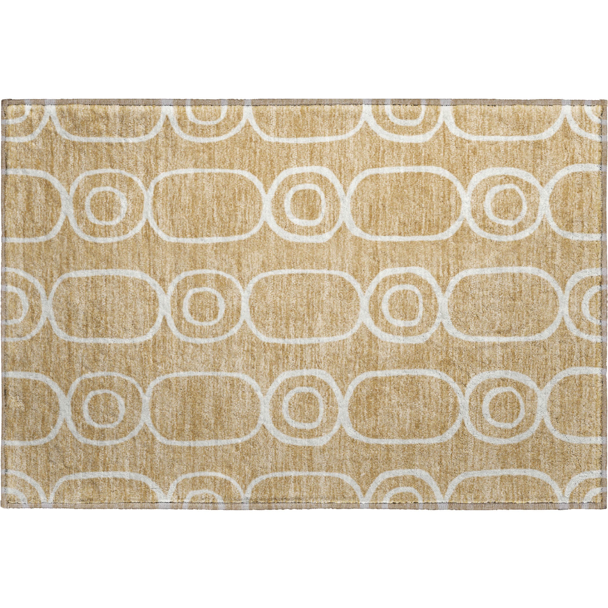 Mdina Machine Washable Transitional Gold Rug 1'8" x 2'6" #shape_Rectangle