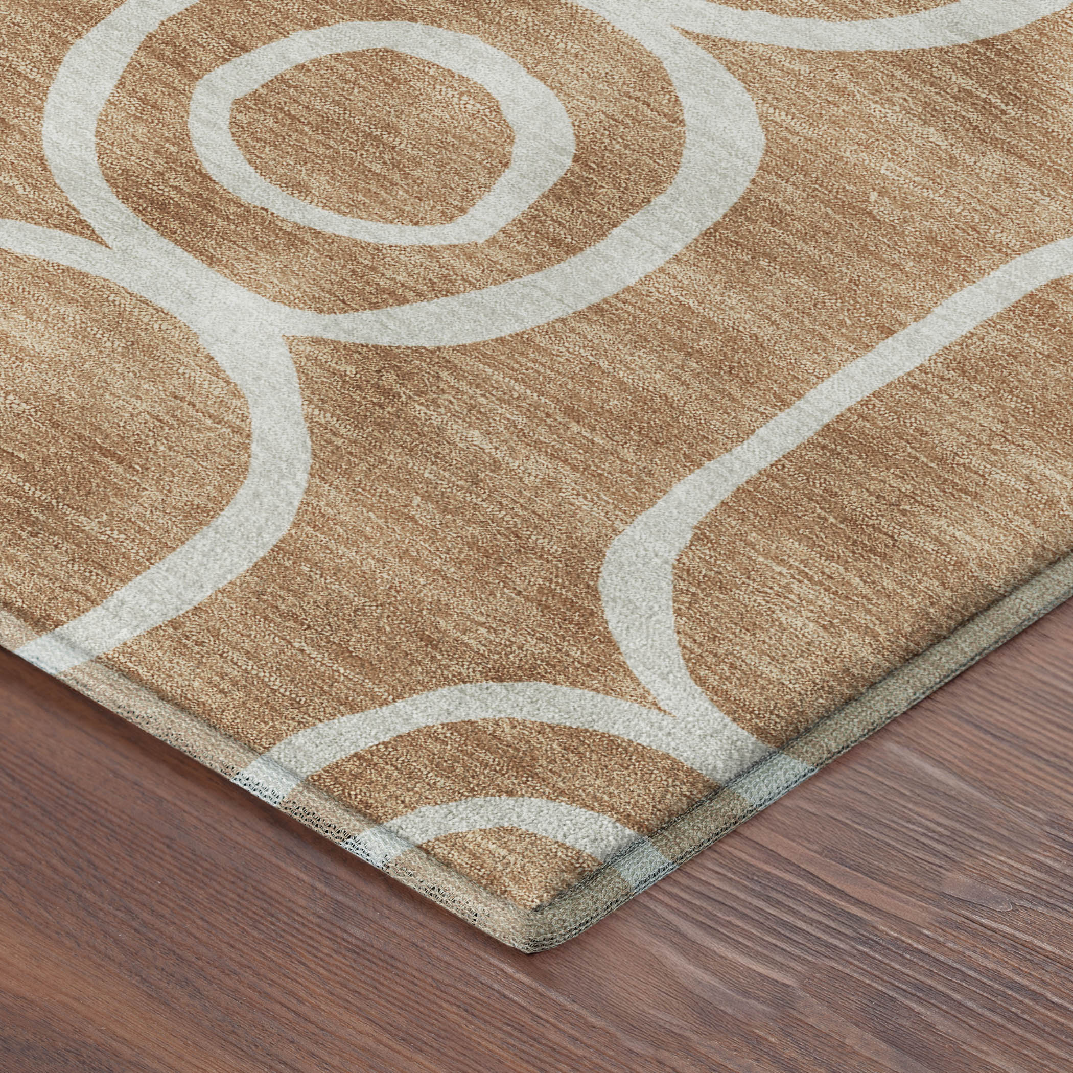 Mdina Machine Washable Transitional Rust Orange Rug 1'8" x 2'6" #shape_Rectangle