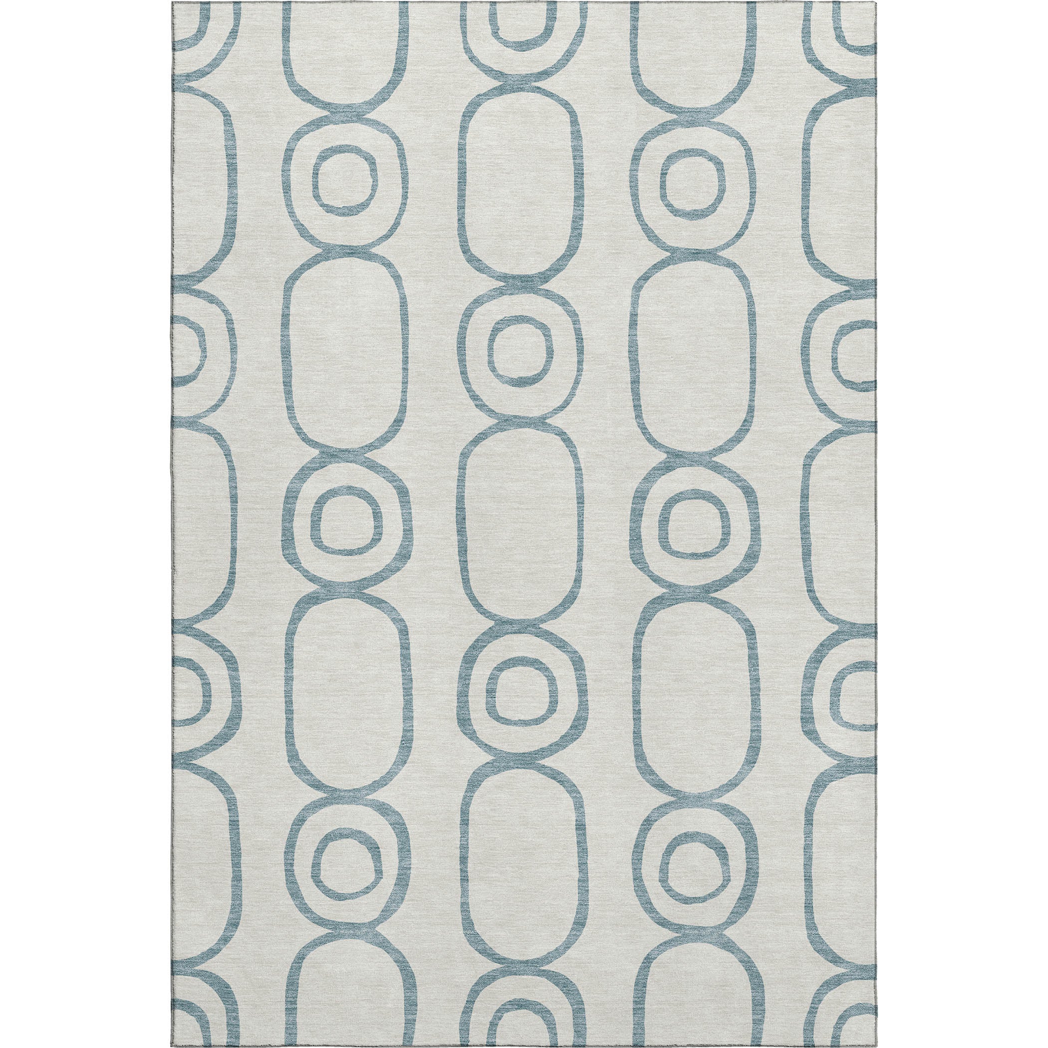 Mdina Machine Washable Transitional Teal Rug 3' x 5' #shape_Rectangle