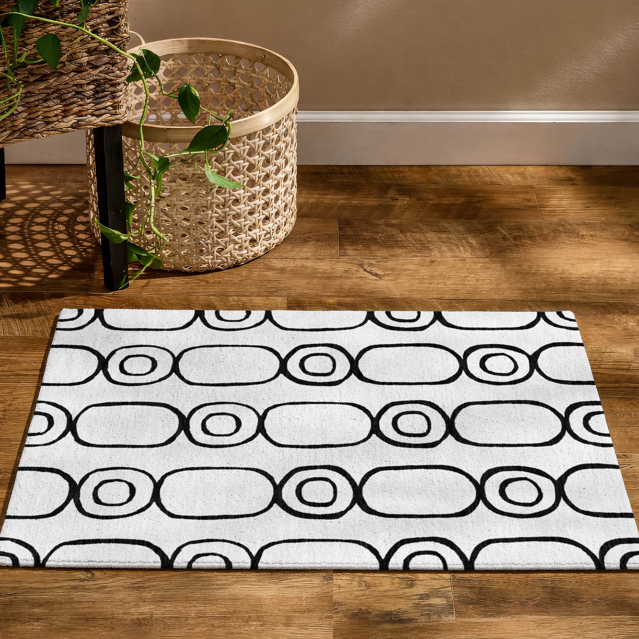 Mdina Machine Washable Transitional White Ivory Rug 1'8" x 2'6" #shape_Rectangle
