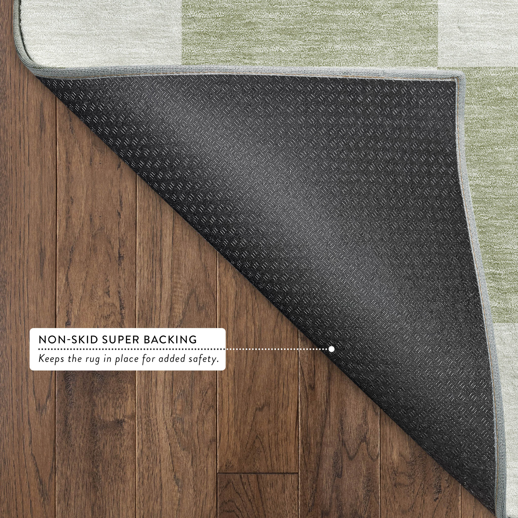 Budapest Machine Washable Transitional Aloe Green Rug 1'8" x 2'6" #shape_Rectangle