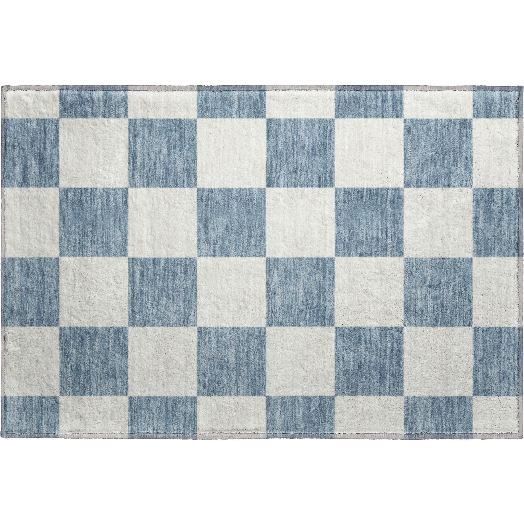 Budapest Machine Washable Transitional Denim Blue Rug 1'8" x 2'6" #shape_Rectangle
