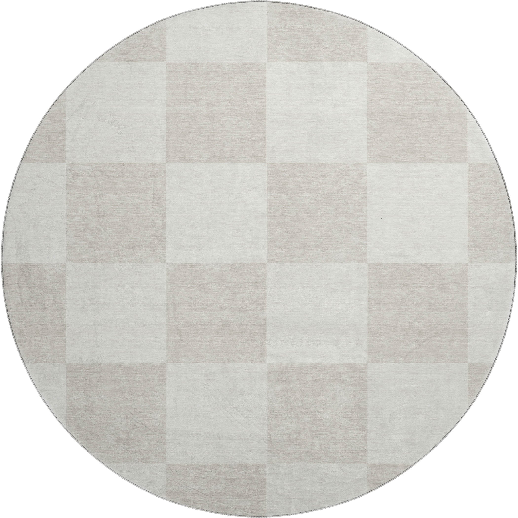 Budapest Machine Washable Transitional Ivory Rug 8' x 8' #shape_Round