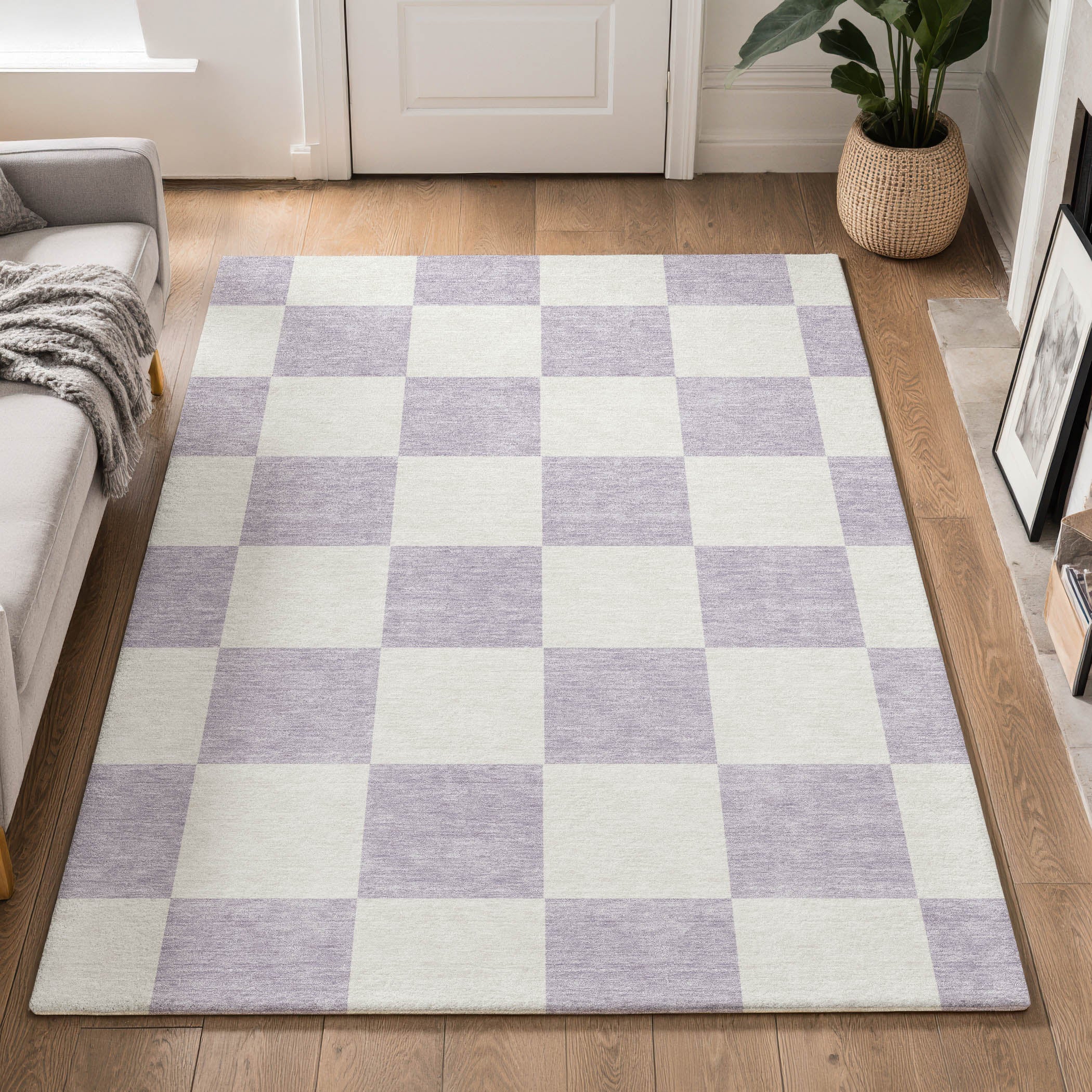Budapest Machine Washable Transitional Lavender Purple Rug 3' x 5' #shape_Rectangle