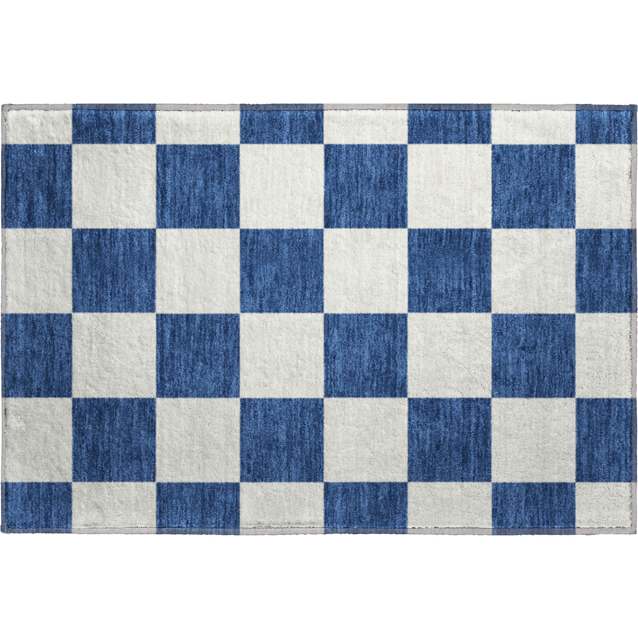 Budapest Machine Washable Transitional Navy Blue Rug 1'8" x 2'6" #shape_Rectangle