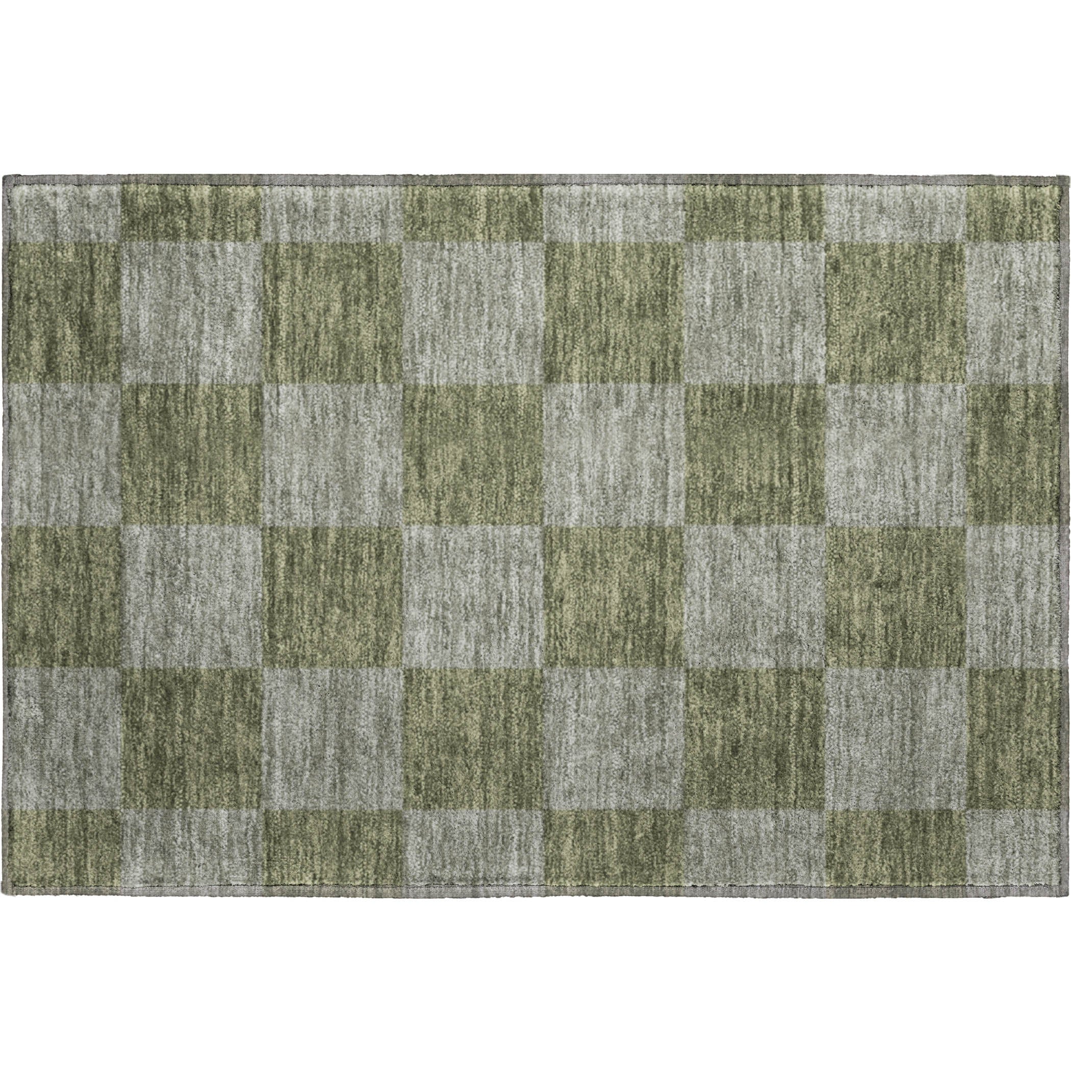 Budapest Machine Washable Transitional Olive Green Rug 1'8" x 2'6" #shape_Rectangle