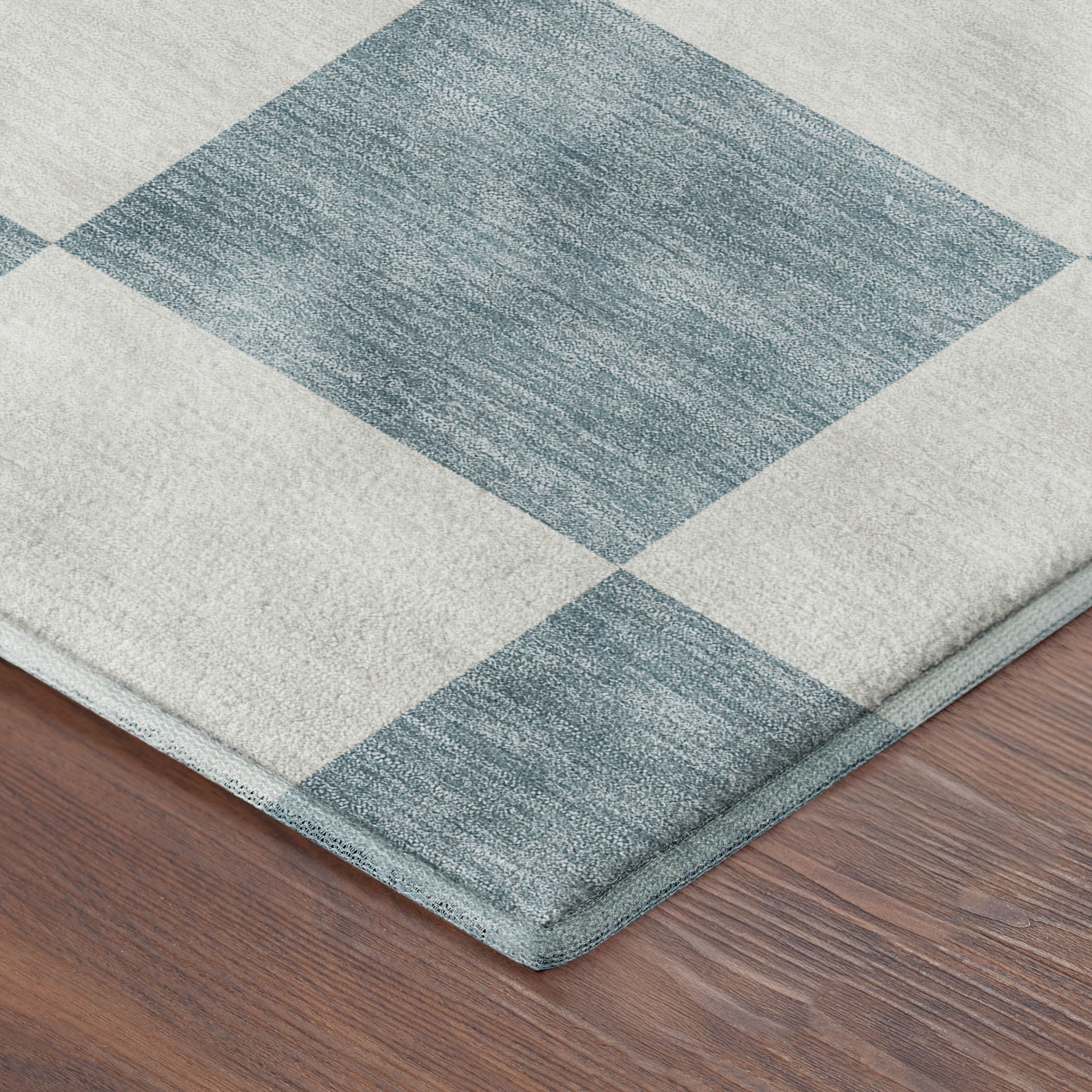 Budapest Machine Washable Transitional Teal Rug 1'8" x 2'6" #shape_Rectangle