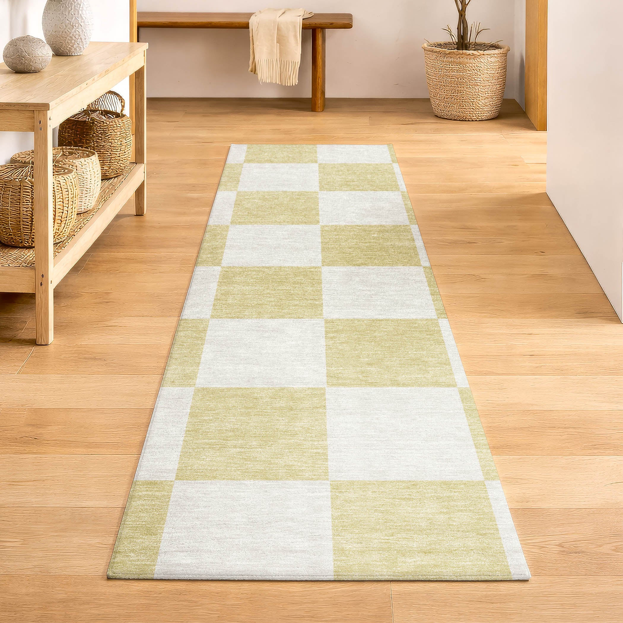 Budapest Machine Washable Transitional Wheat Gold Rug 2'3" x 7'6" #shape_Runner