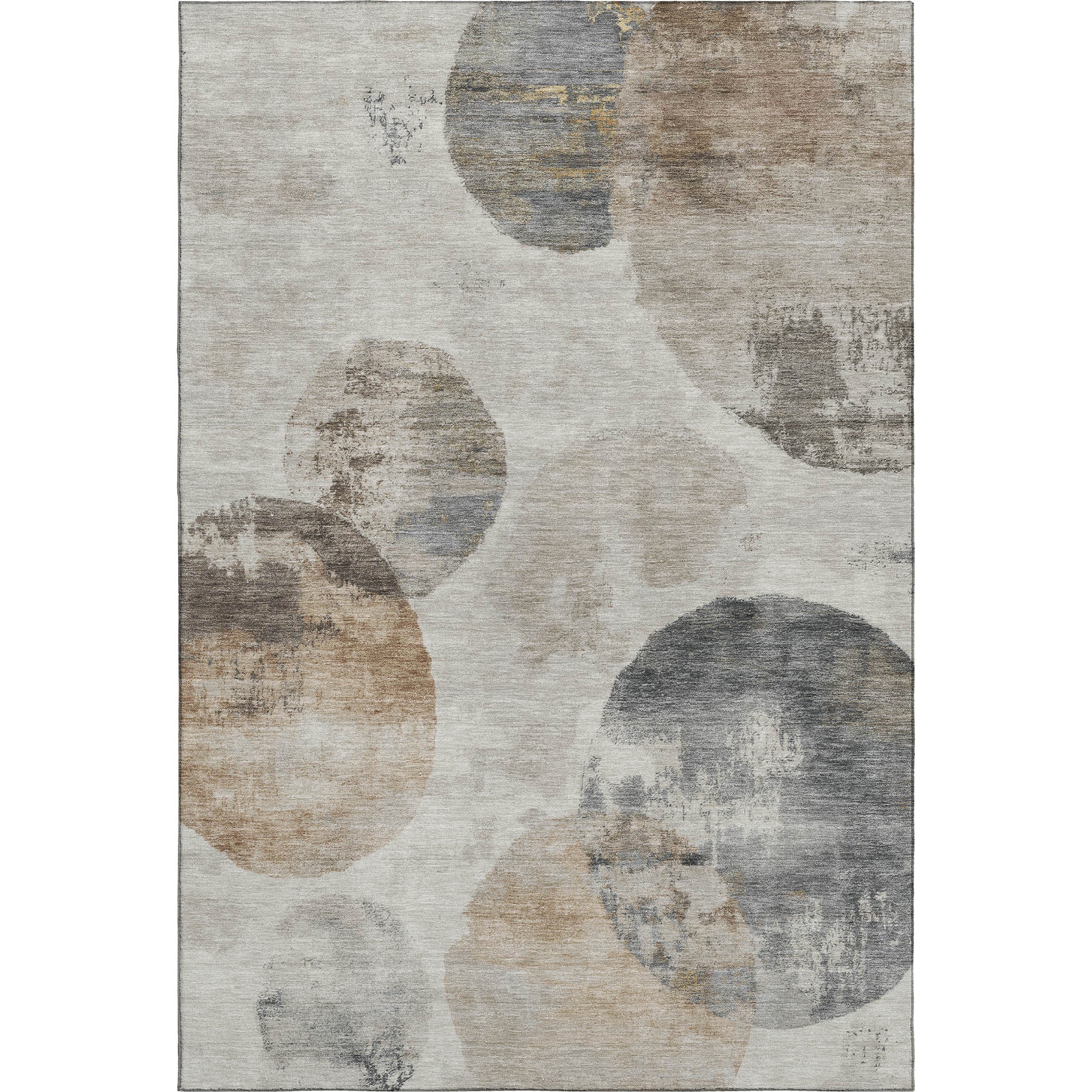 Budapest Machine Washable Contemporary Taupe Brown Rug 3' x 5' #shape_Rectangle