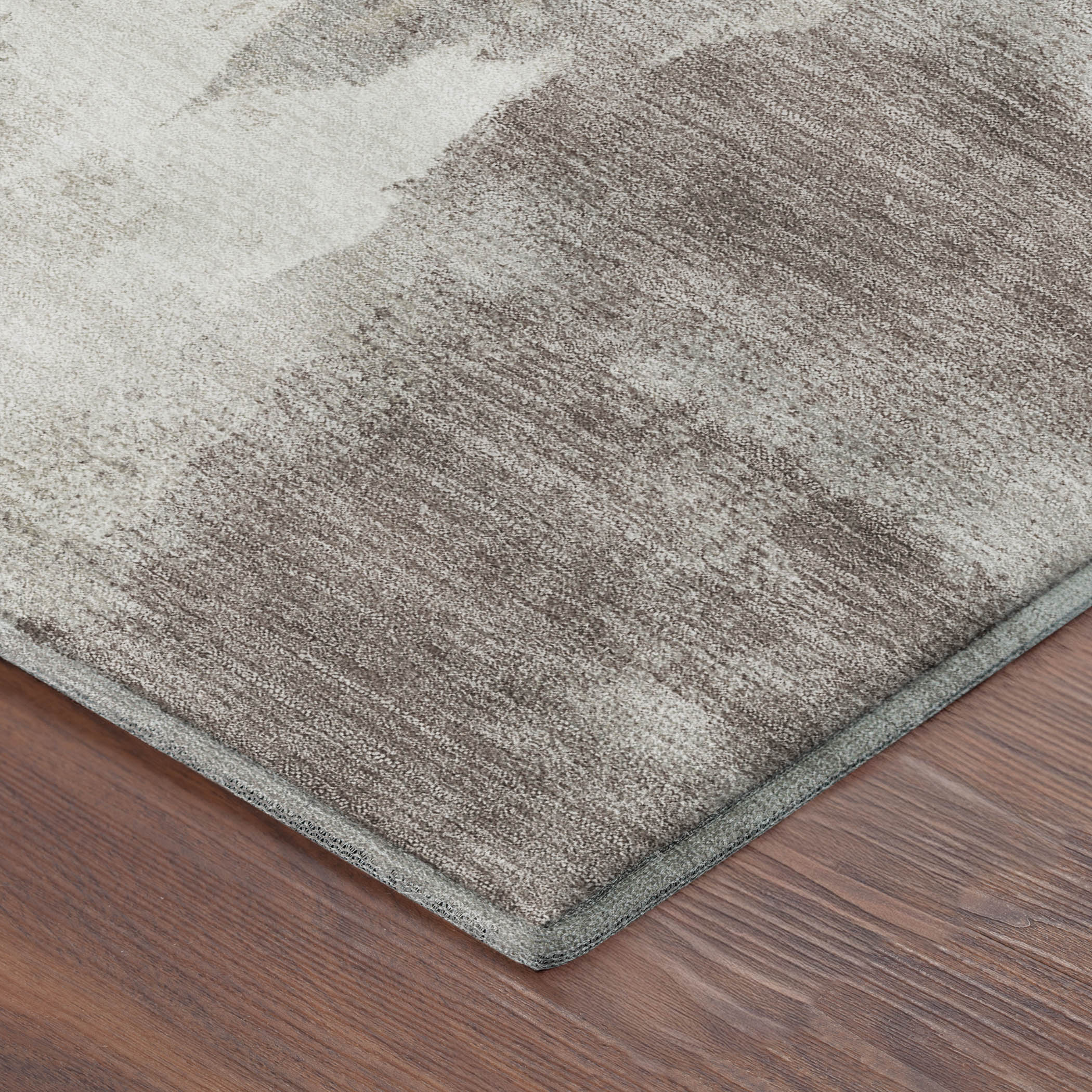 Mdina Machine Washable Contemporary Charcoal Gray Rug 1'8" x 2'6" #shape_Rectangle