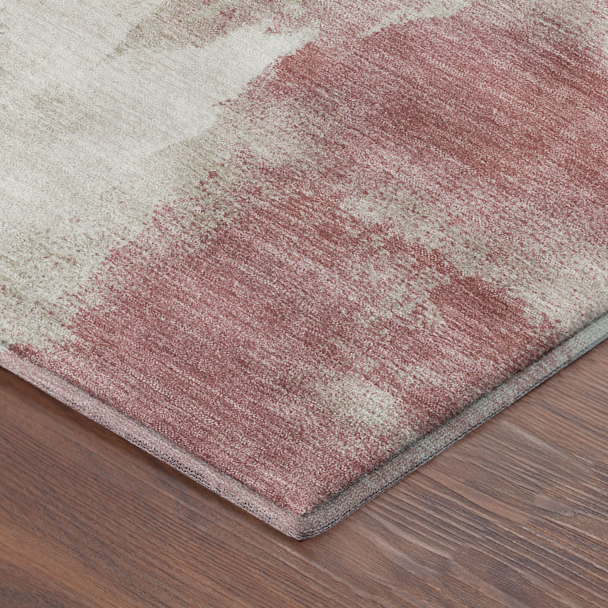 Mdina Machine Washable Contemporary Teal Rug 1'8" x 2'6" #shape_Rectangle