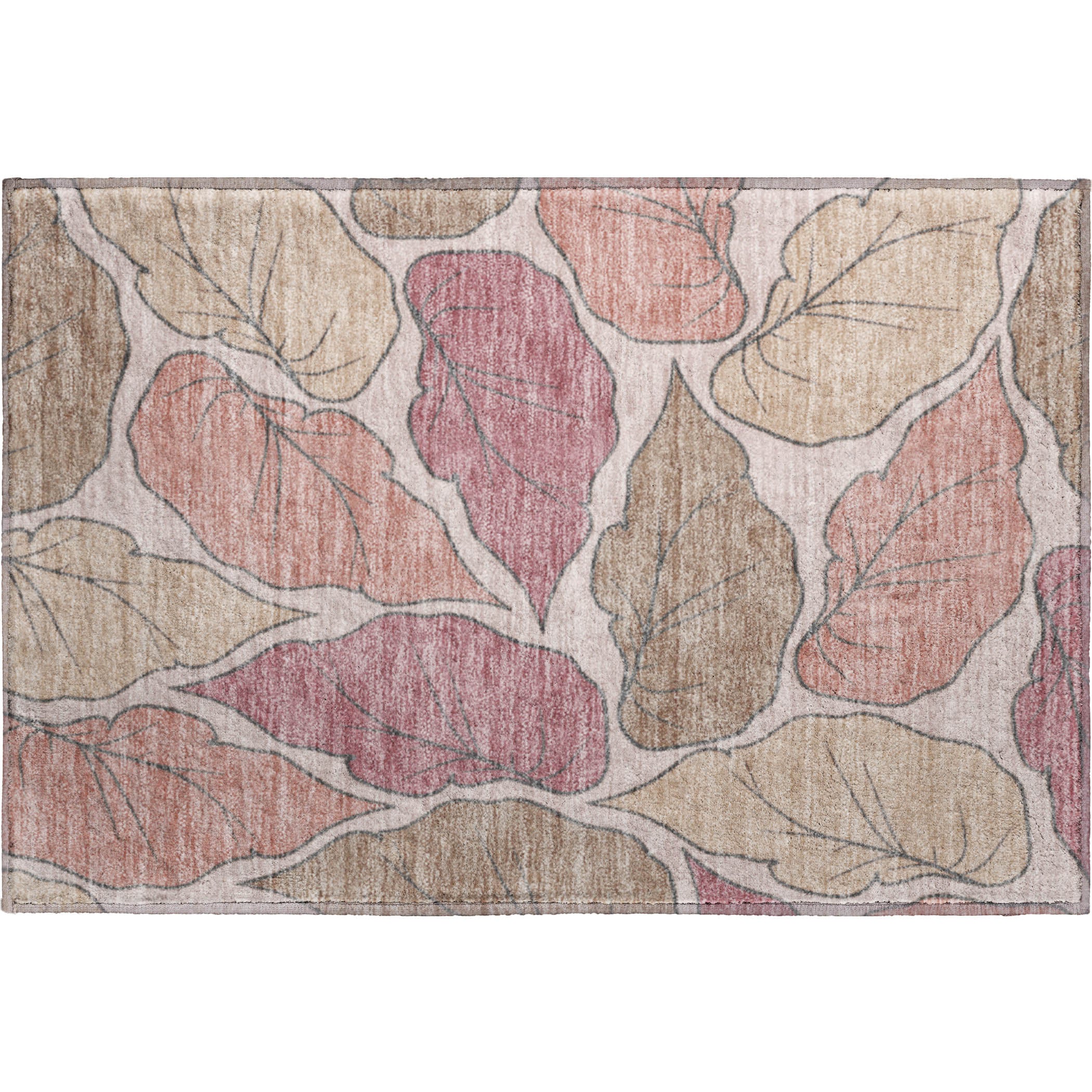Porto Machine Washable Transitional Blush Pink Rug 1'8" x 2'6" #shape_Rectangle