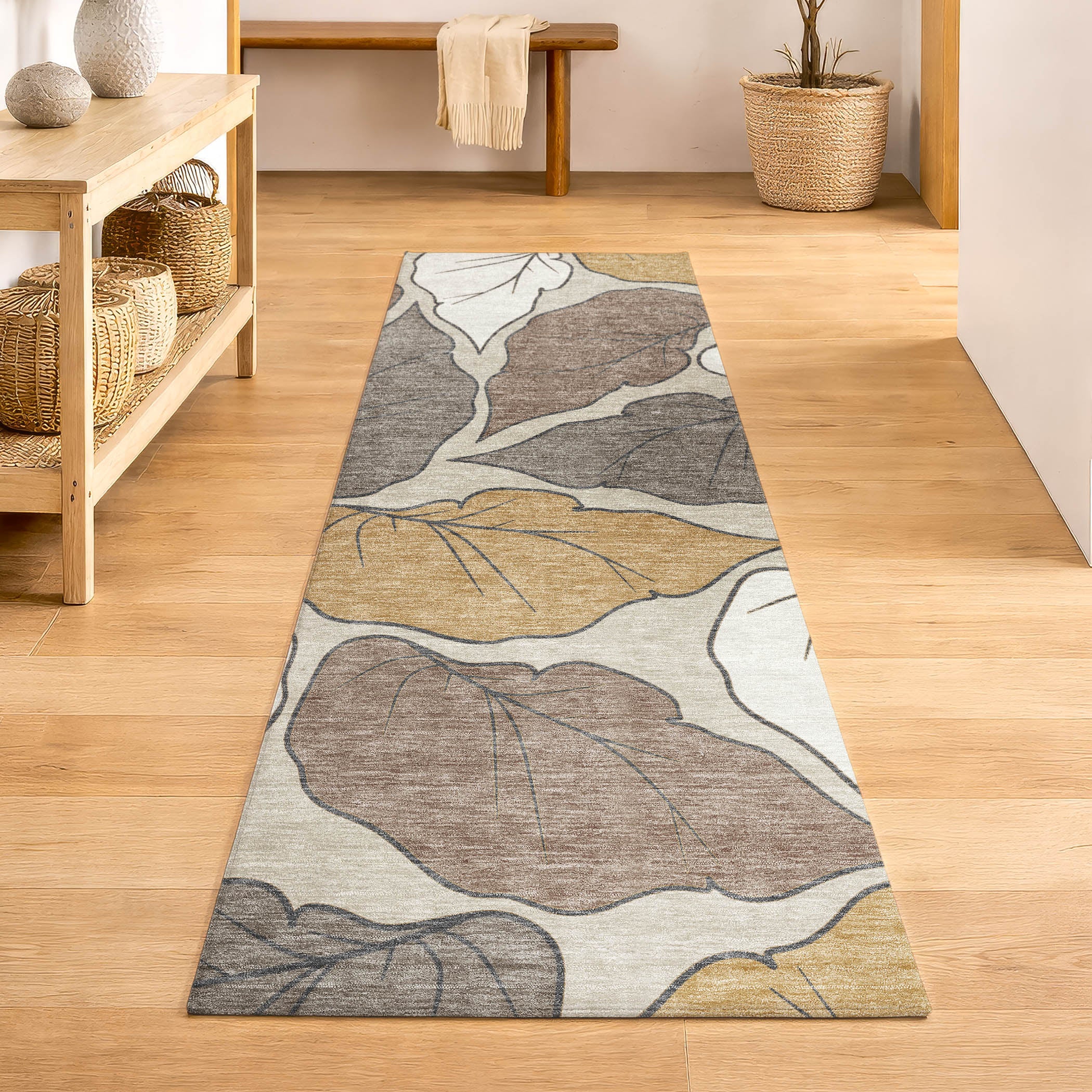 Porto Machine Washable Transitional Linen Ivory Rug 2'3" x 7'6" #shape_Runner