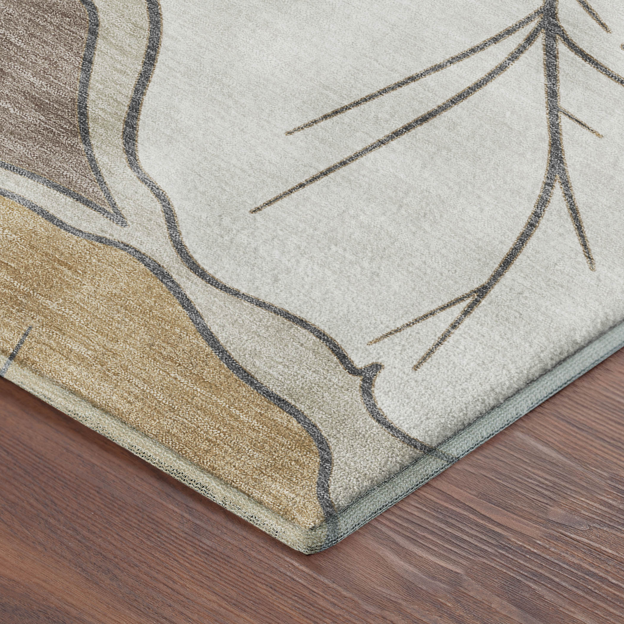 Porto Machine Washable Transitional Linen Ivory Rug 1'8" x 2'6" #shape_Rectangle