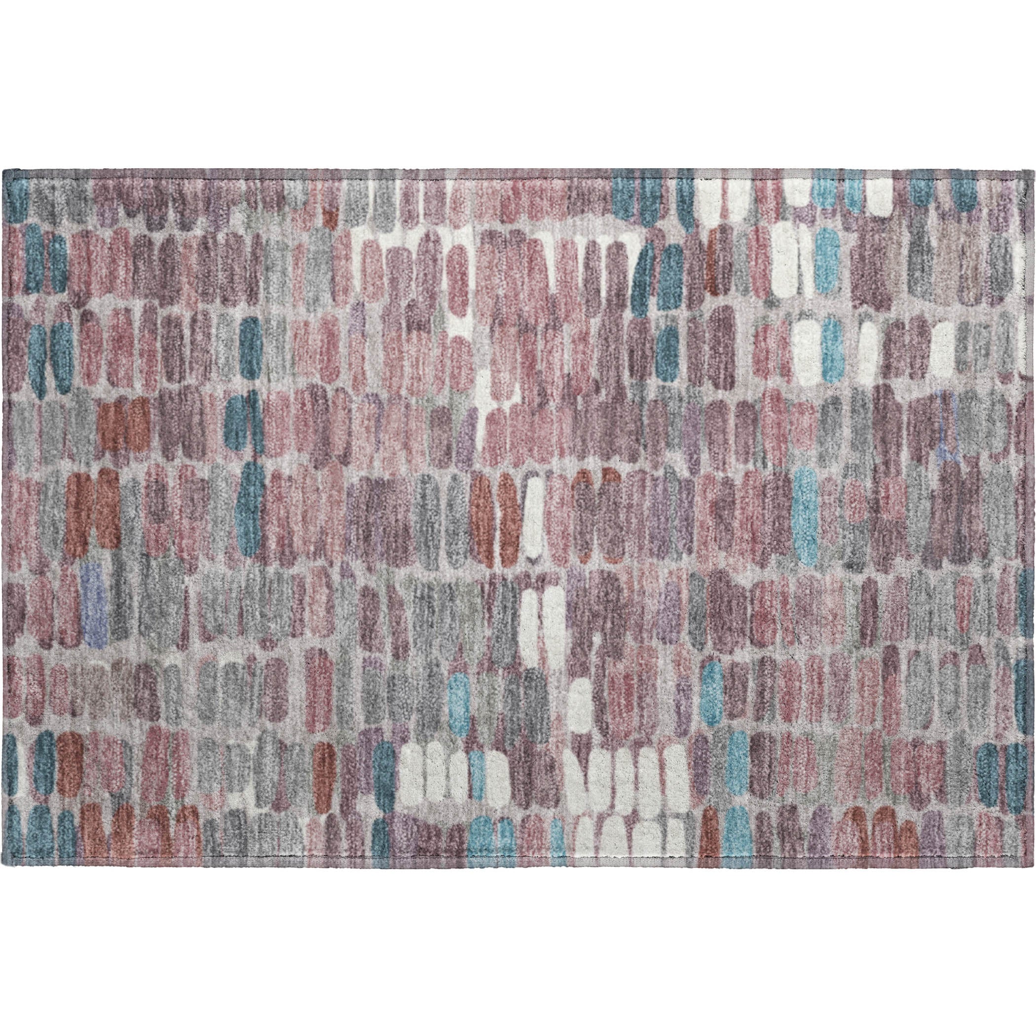 Siena Machine Washable Transitional Blush Pink Rug 1'8" x 2'6" #shape_Rectangle