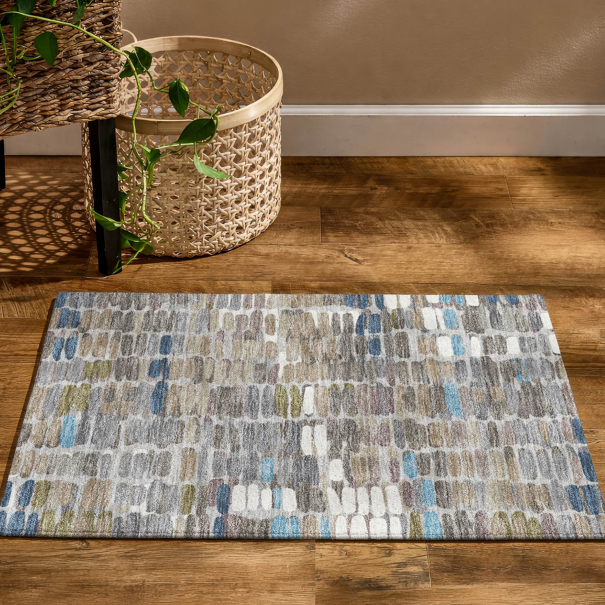Siena Machine Washable Transitional Taupe Brown Rug 1'8" x 2'6" #shape_Rectangle
