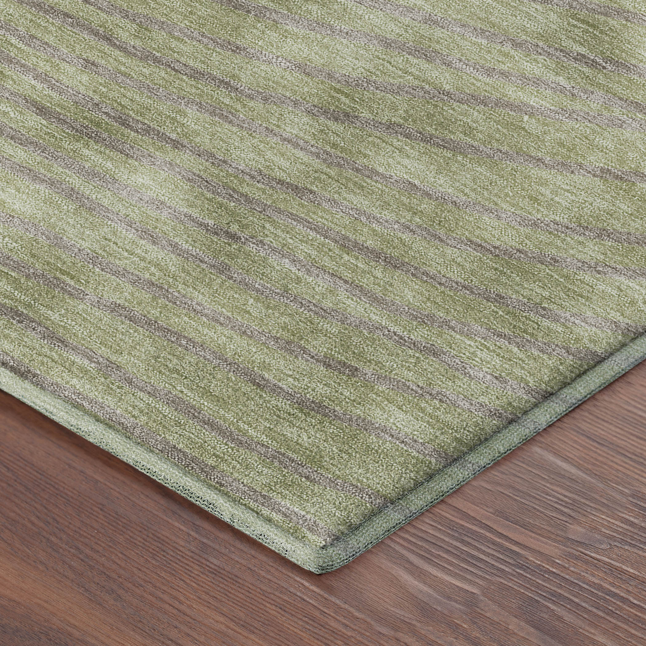 Bern Machine Washable Transitional Aloe Green Rug 1'8" x 2'6" #shape_Rectangle