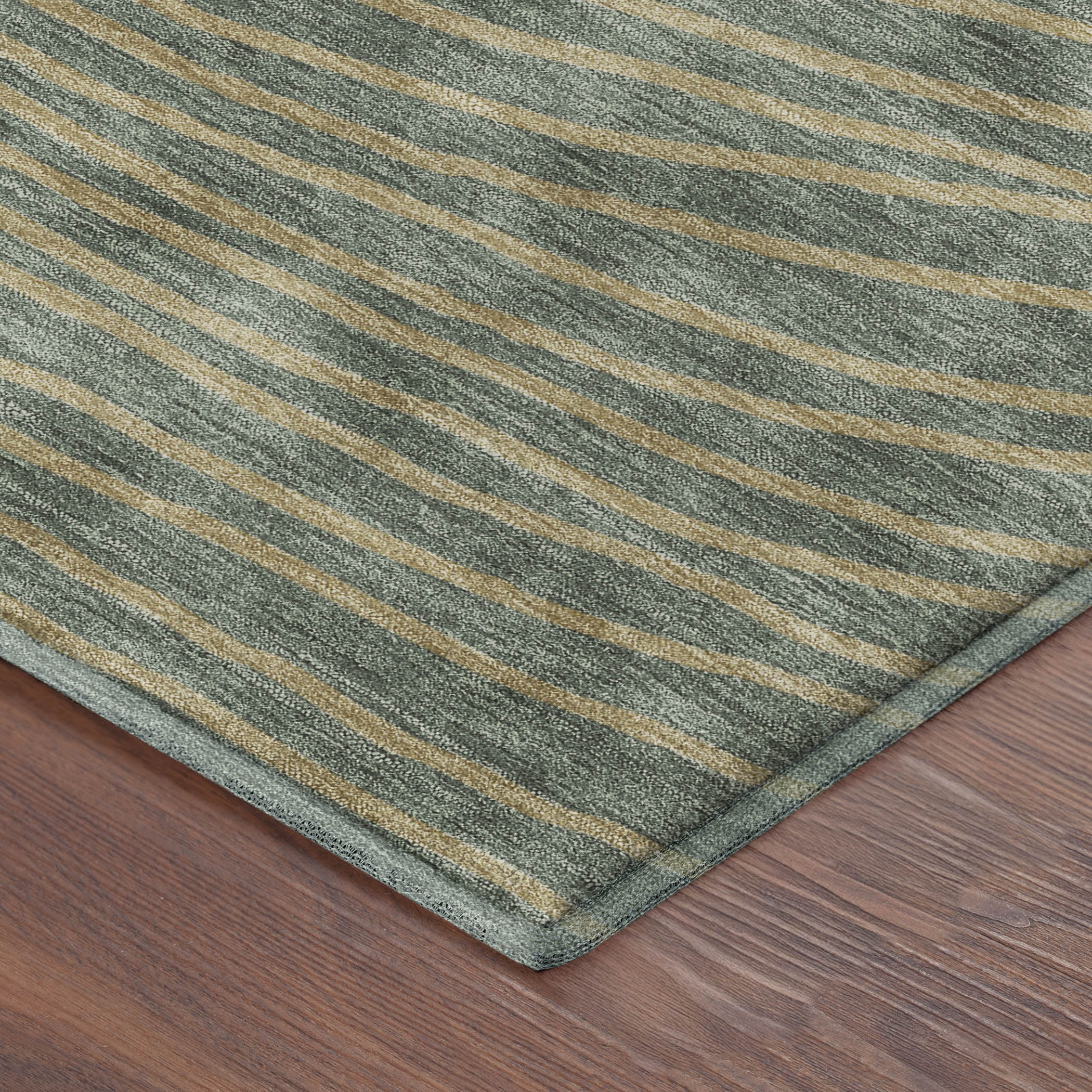 Bern Machine Washable Transitional Basil Green Rug 1'8" x 2'6" #shape_Rectangle