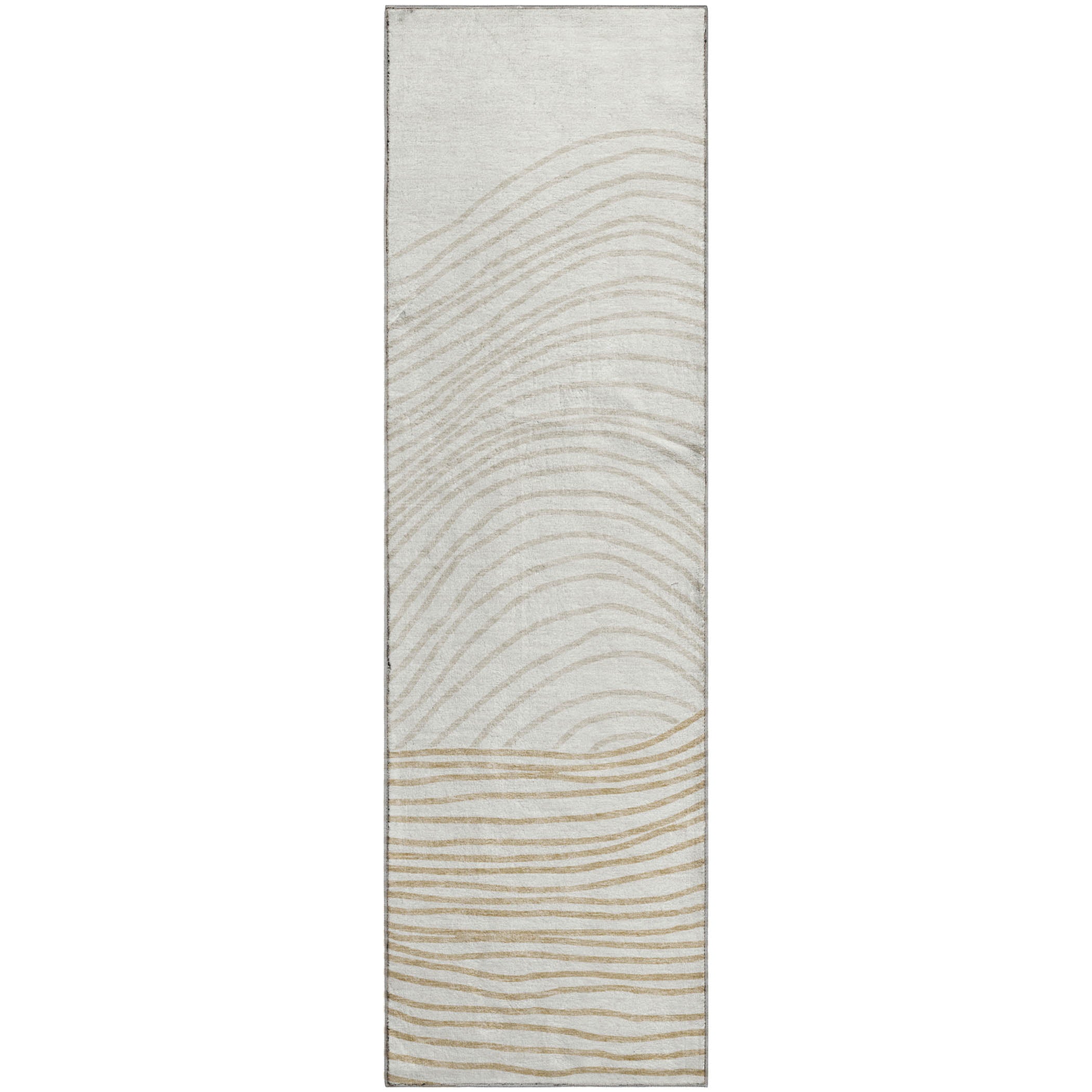 Bern Machine Washable Transitional Ivory Rug 2'3" x 7'6" #shape_Runner