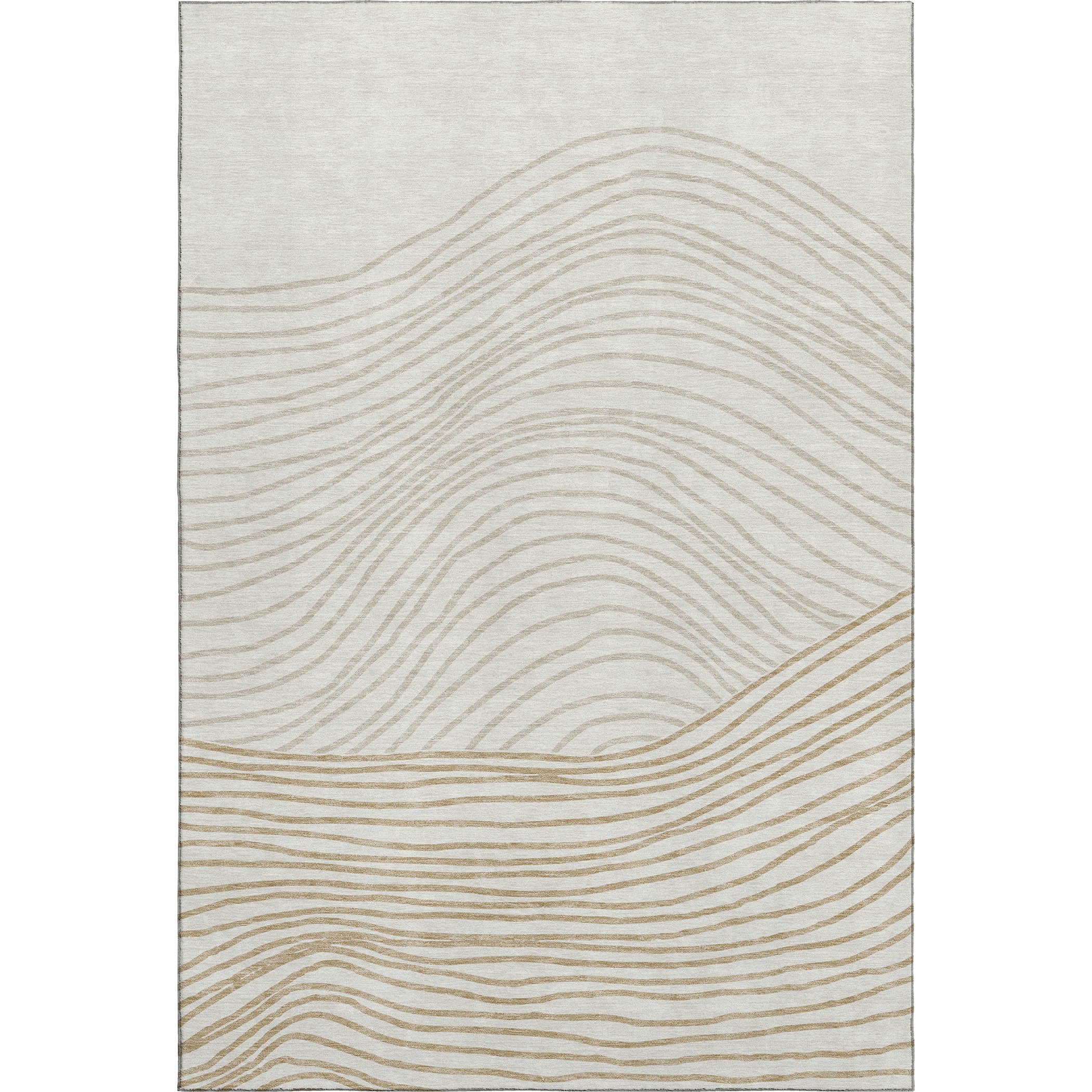 Bern Machine Washable Transitional Ivory Rug 3' x 5' #shape_Rectangle