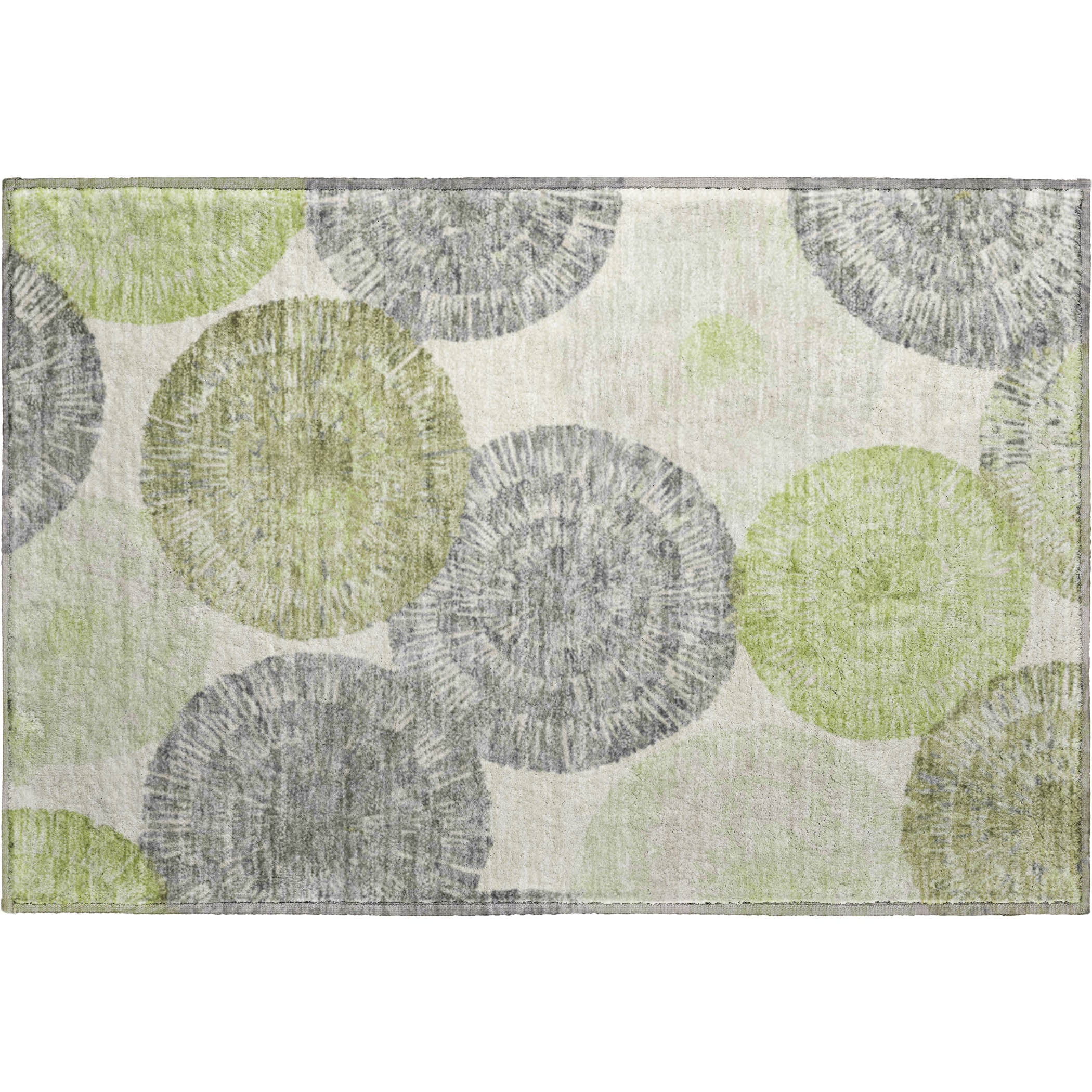 Vienna Machine Washable Transitional Aloe Green Rug 1'8" x 2'6" #shape_Rectangle