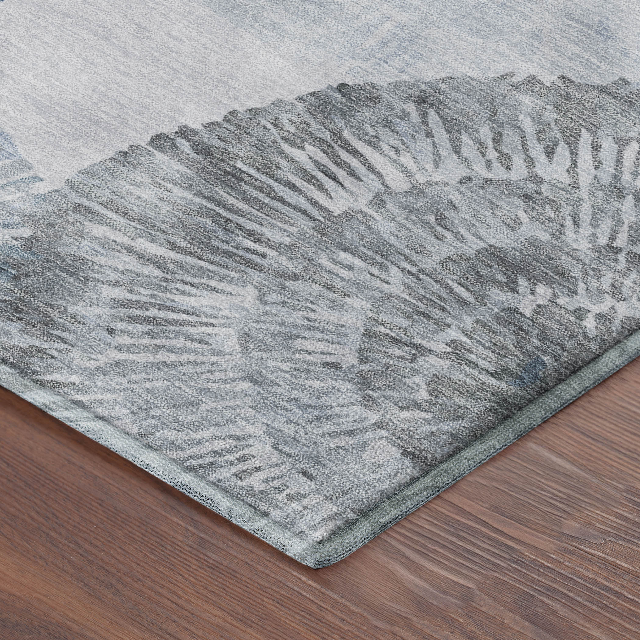 Vienna Machine Washable Transitional Denim Blue Rug 1'8" x 2'6" #shape_Rectangle