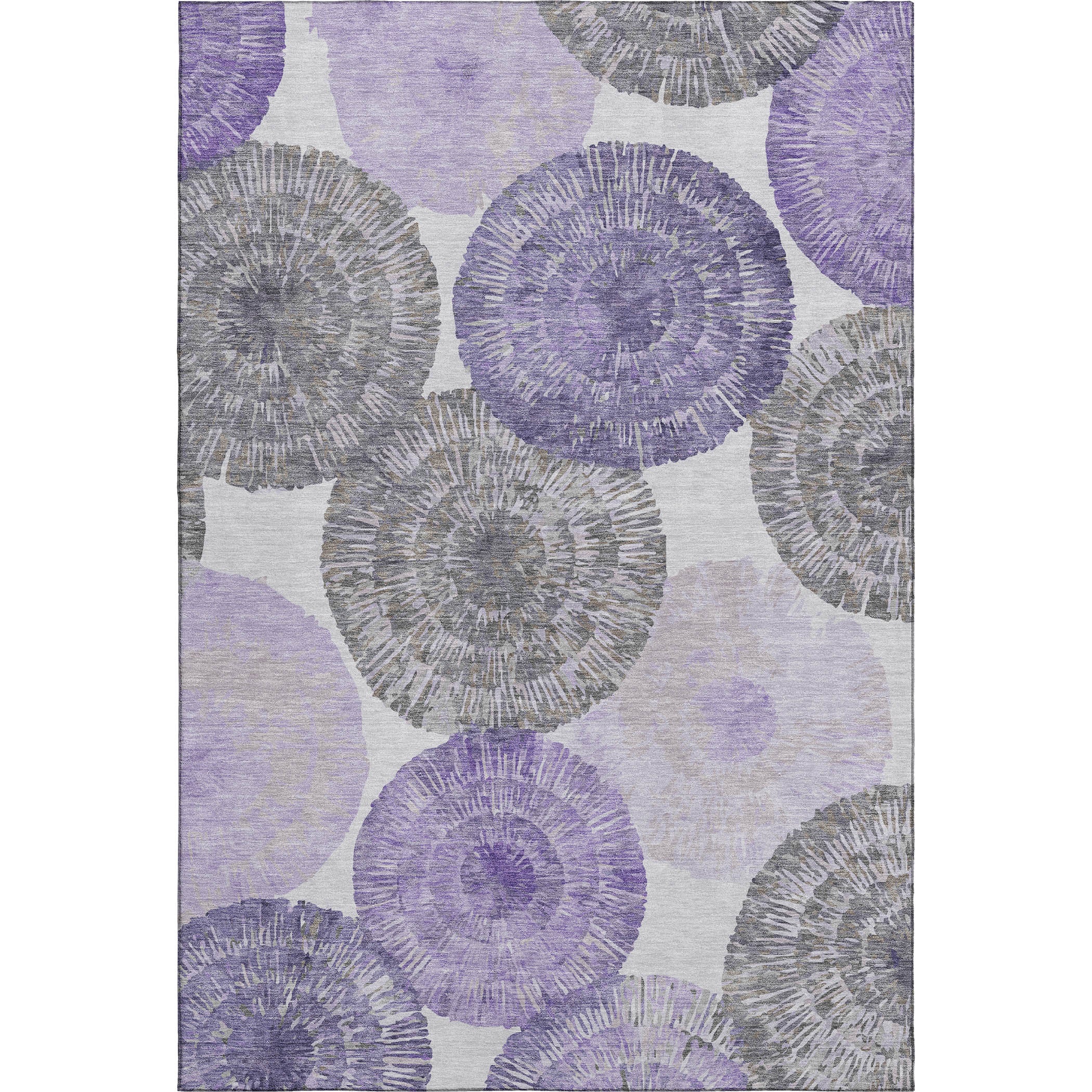 Vienna Machine Washable Transitional Plum Purple Rug 3' x 5' #shape_Rectangle