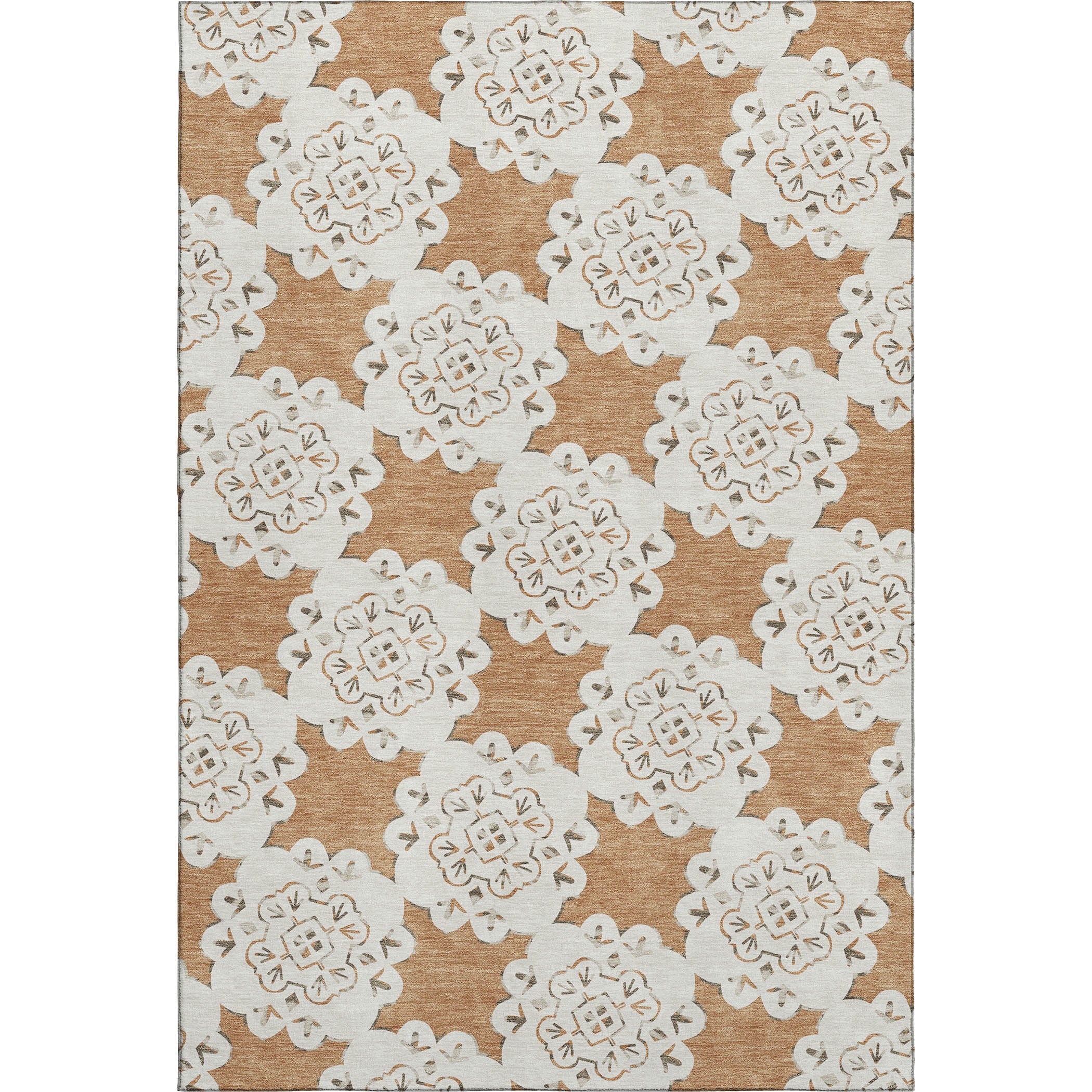 Mostar Machine Washable Transitional Copper Orange Rug 3' x 5' #shape_Rectangle