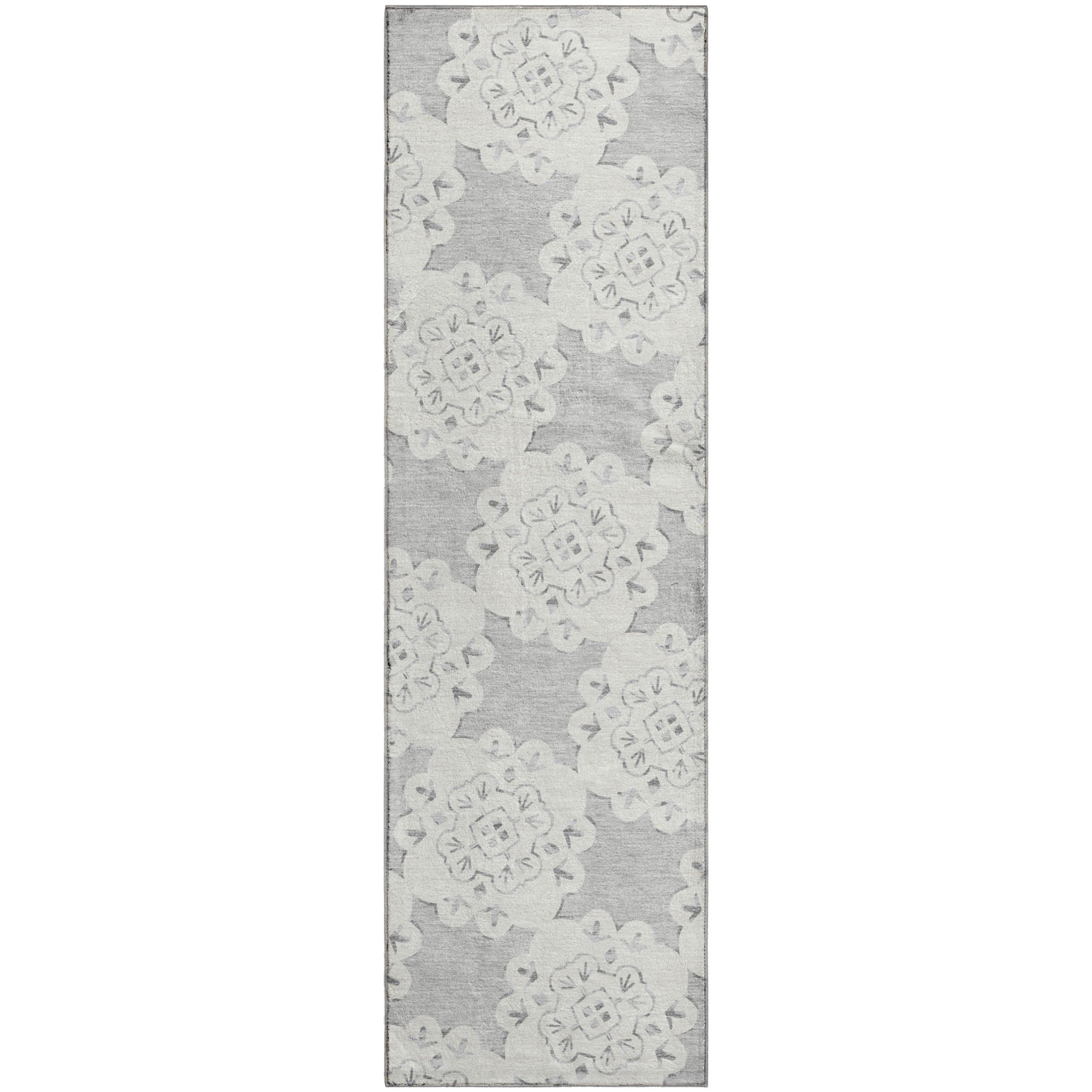 Mostar Machine Washable Transitional Gray Rug 2'3" x 7'6" #shape_Runner