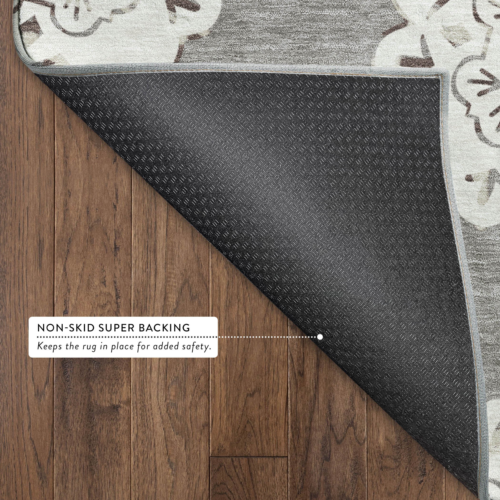 Mostar Machine Washable Transitional Taupe Brown Rug 1'8" x 2'6" #shape_Rectangle
