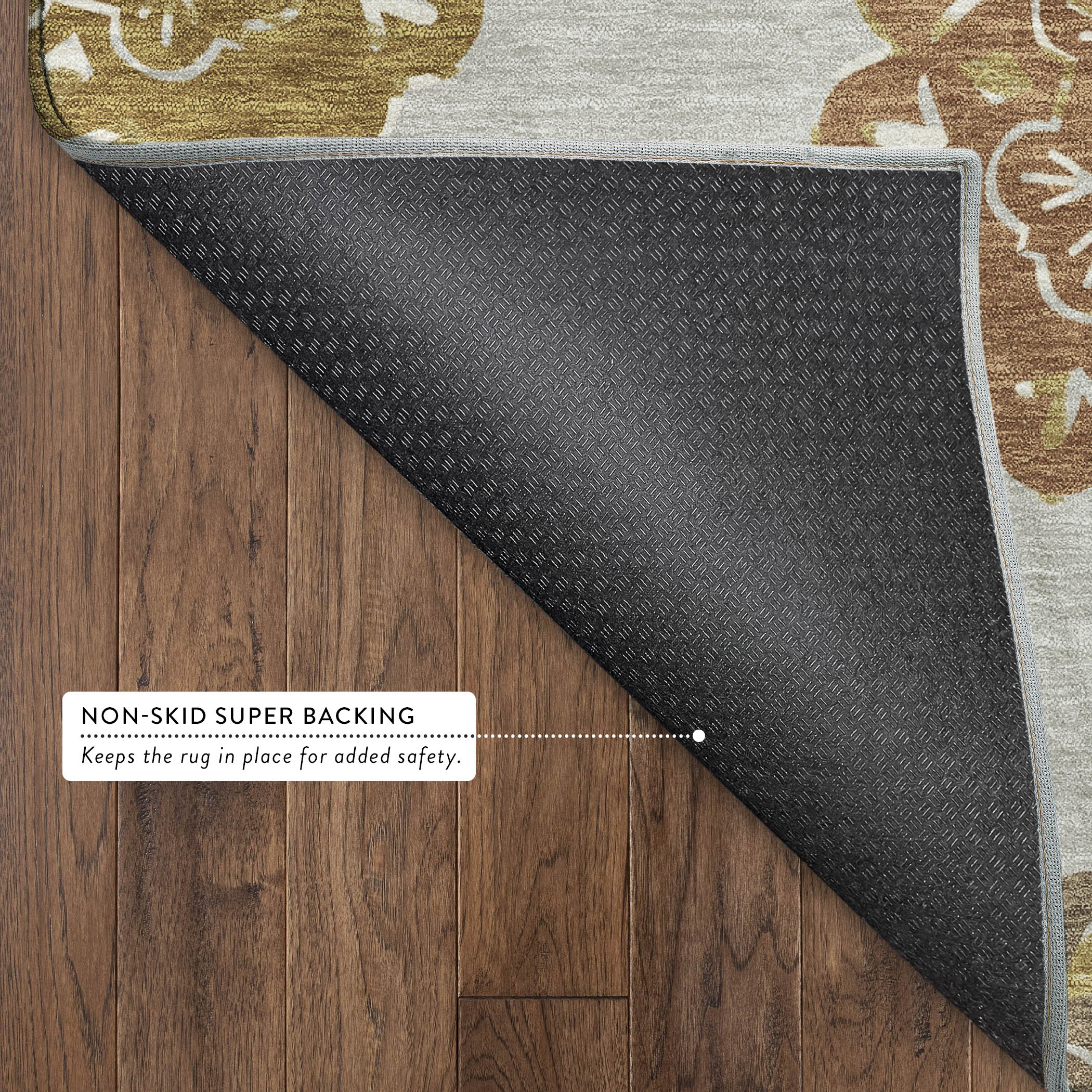 Bern Machine Washable Transitional Earth Multi Rug 1'8" x 2'6" #shape_Rectangle