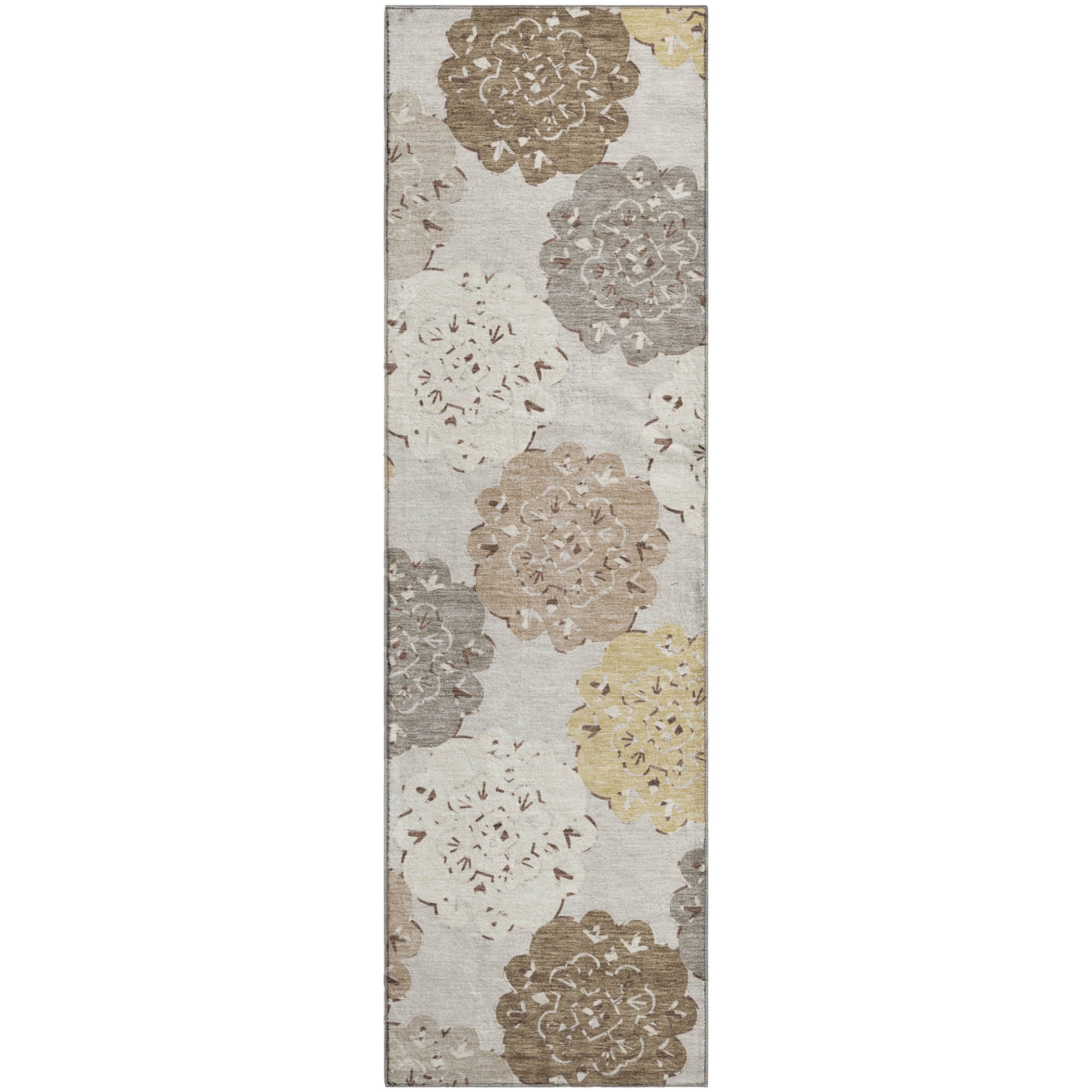 Bern Machine Washable Transitional Pearl Ivory Rug 2'3" x 7'6" #shape_Runner