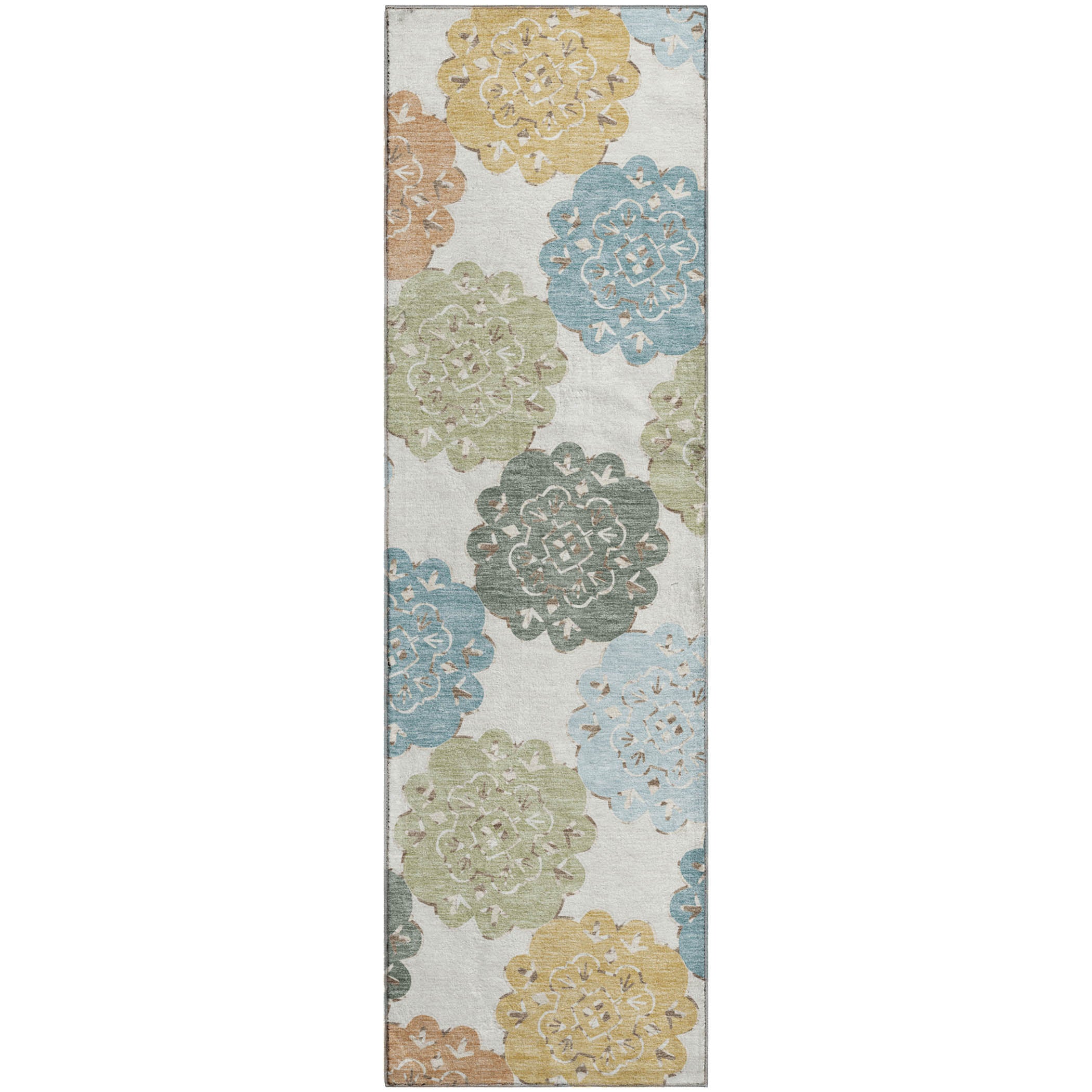 Bern Machine Washable Transitional Seaside Multi Rug 2'3" x 7'6" #shape_Runner