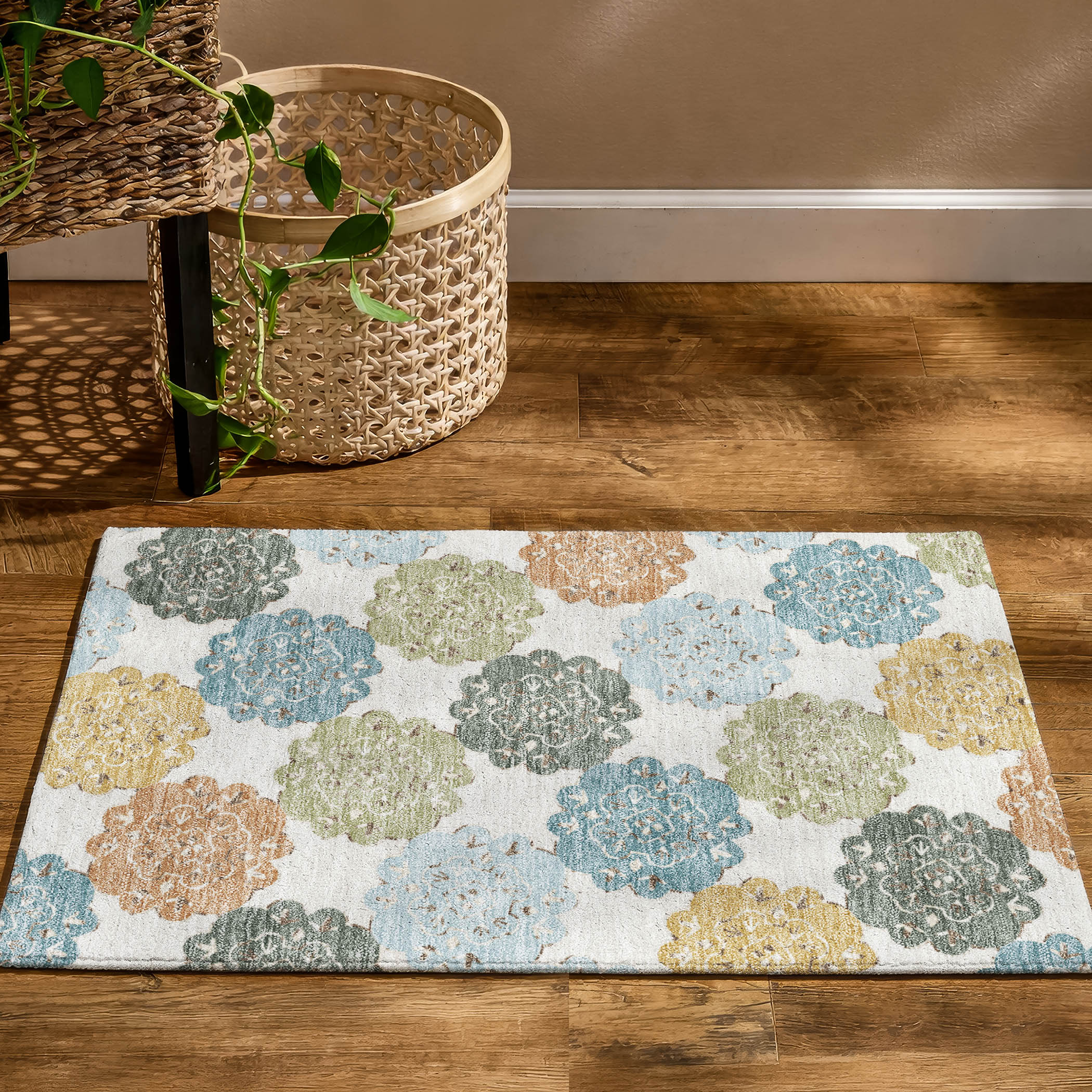 Bern Machine Washable Transitional Seaside Multi Rug 1'8" x 2'6" #shape_Rectangle