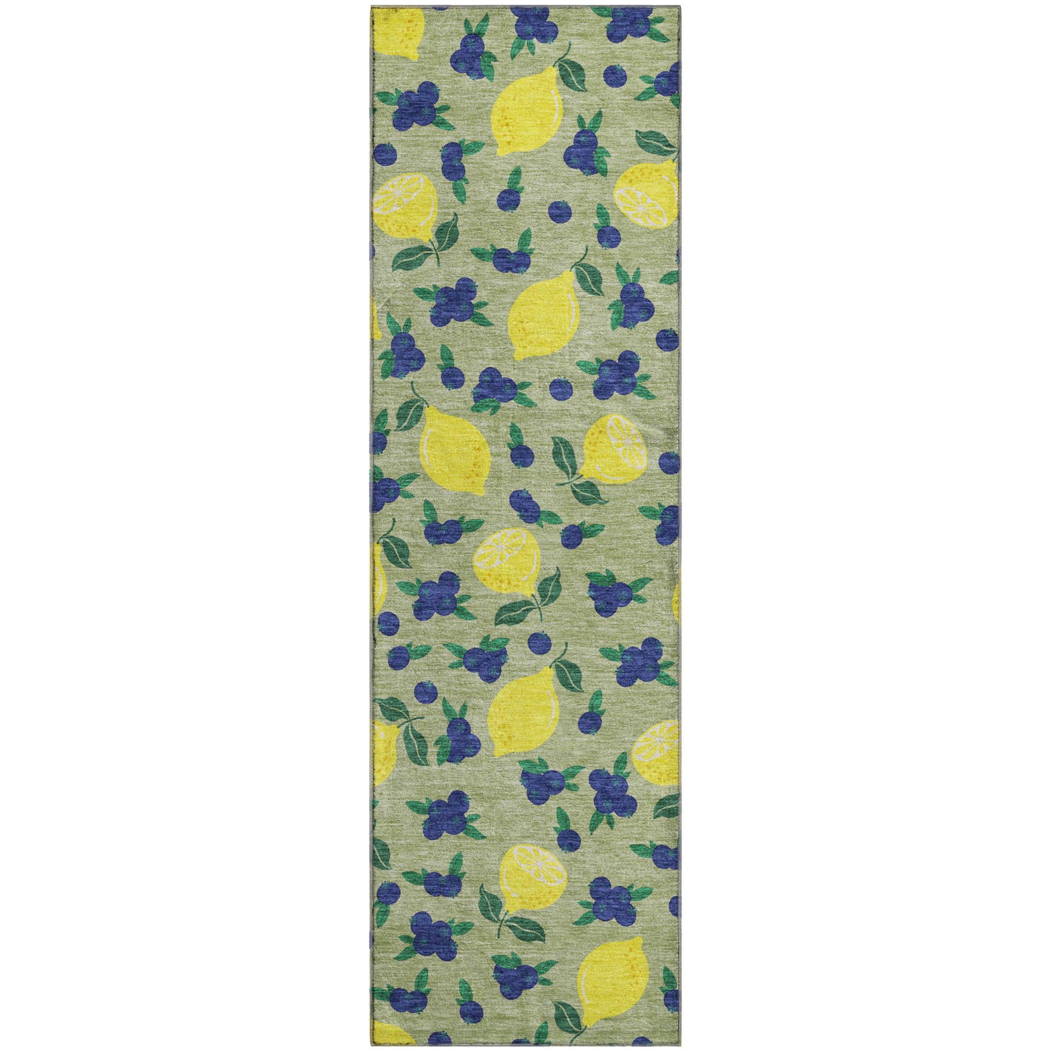 Lucerne Machine Washable Transitional Aloe Green Rug 2'3" x 7'6" #shape_Runner