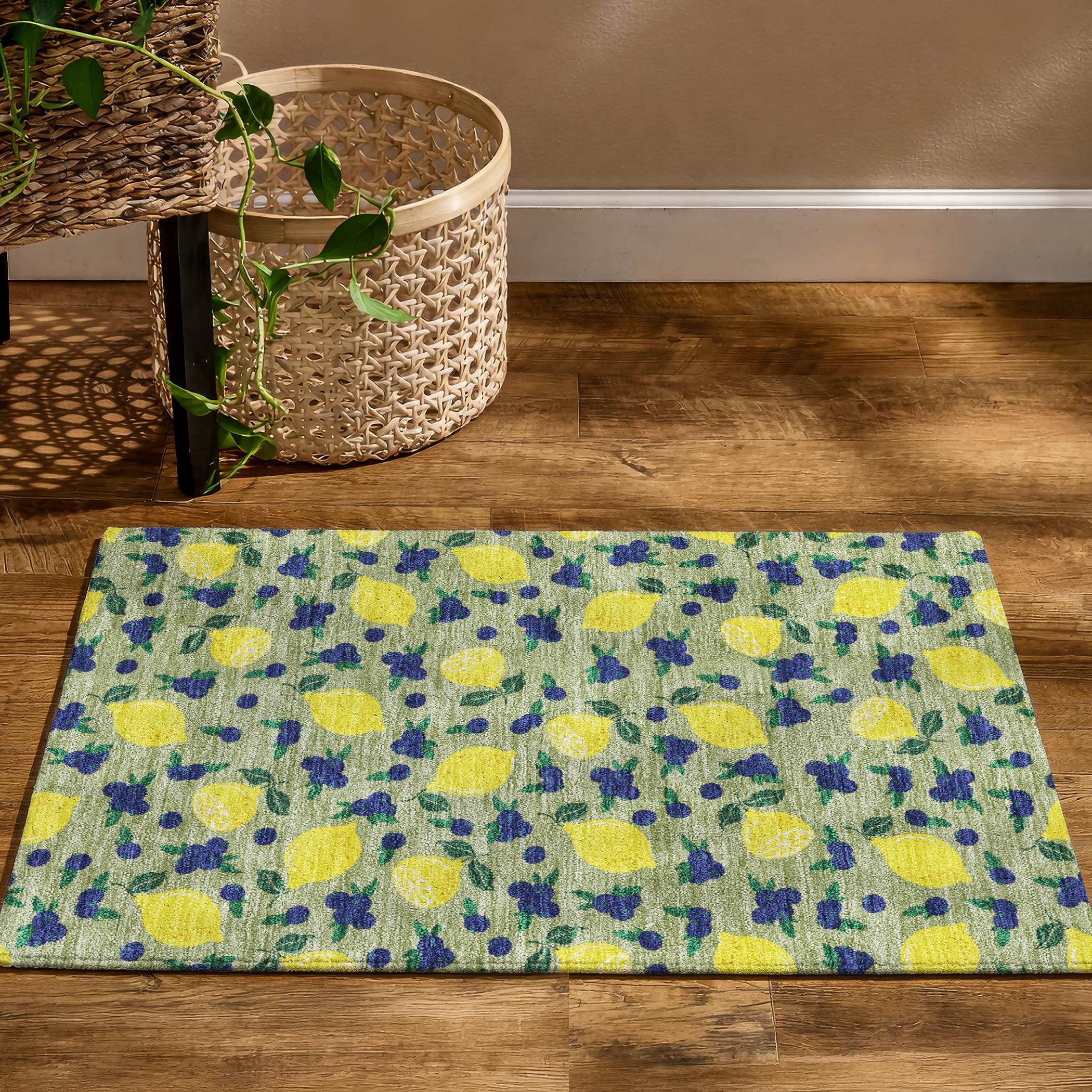 Lucerne Machine Washable Transitional Aloe Green Rug 1'8" x 2'6" #shape_Rectangle