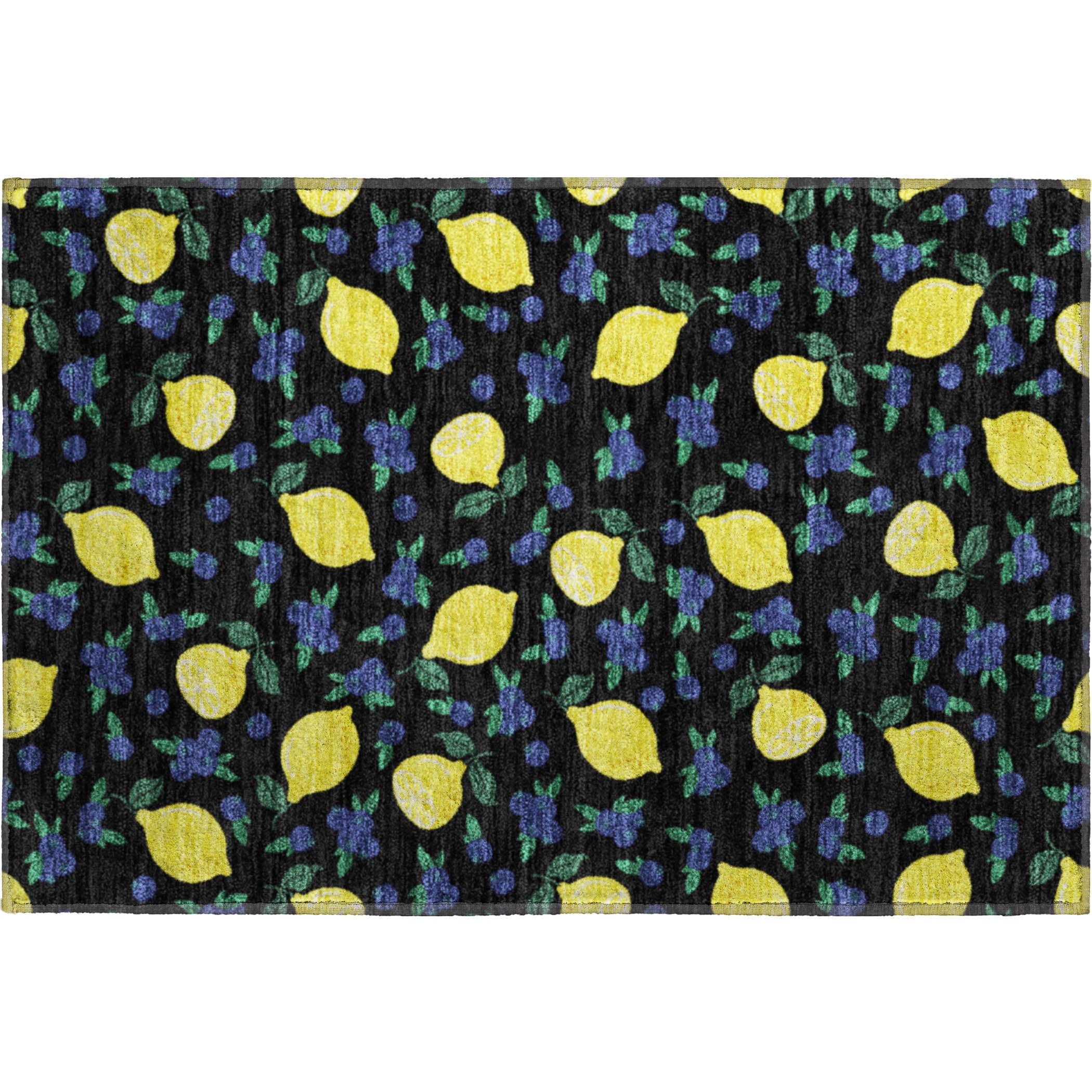 Lucerne Machine Washable Transitional Black Rug 1'8" x 2'6" #shape_Rectangle